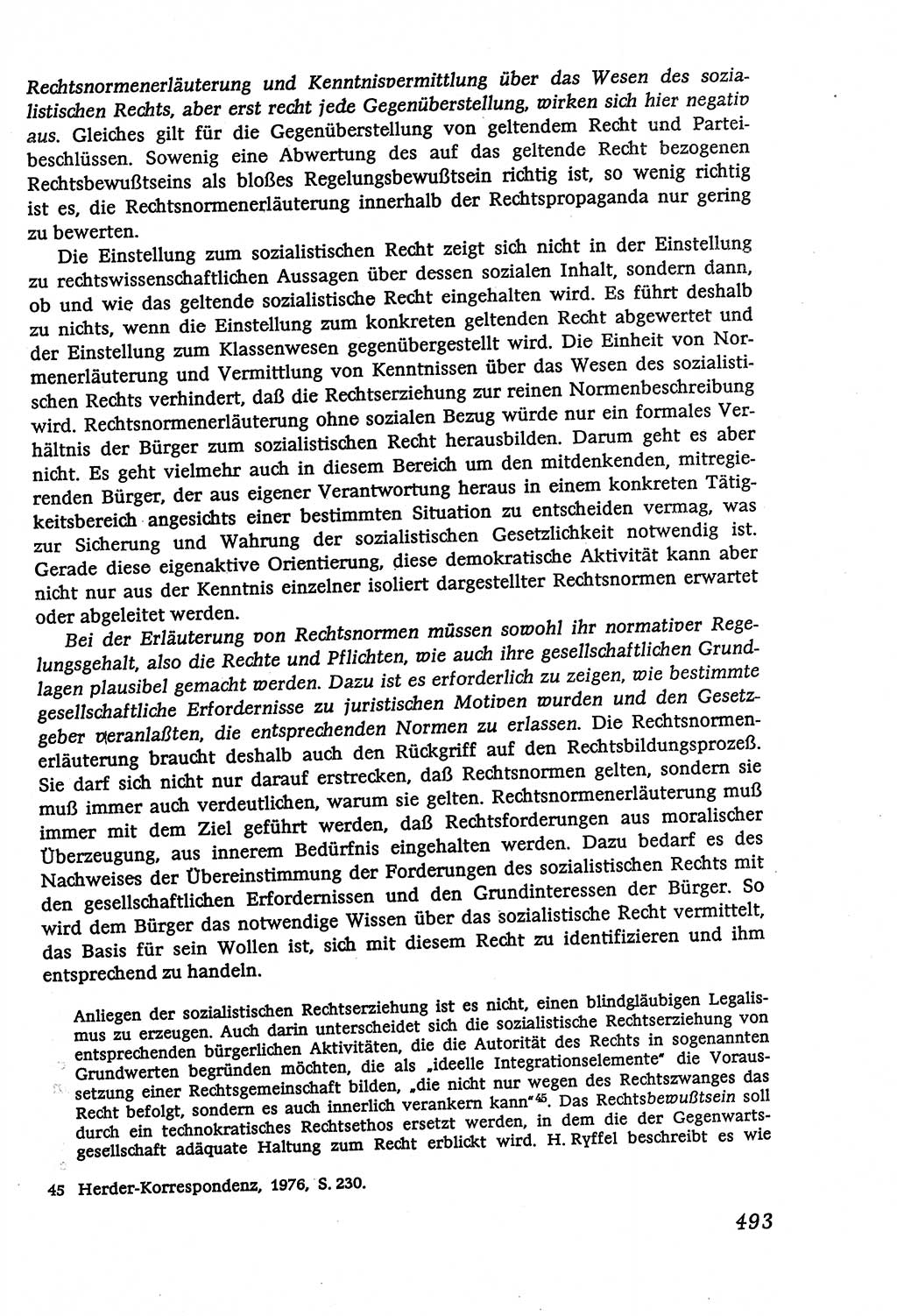 Marxistisch-leninistische (ML) Staats- und Rechtstheorie [Deutsche Demokratische Republik (DDR)], Lehrbuch 1980, Seite 493 (ML St.-R.-Th. DDR Lb. 1980, S. 493)