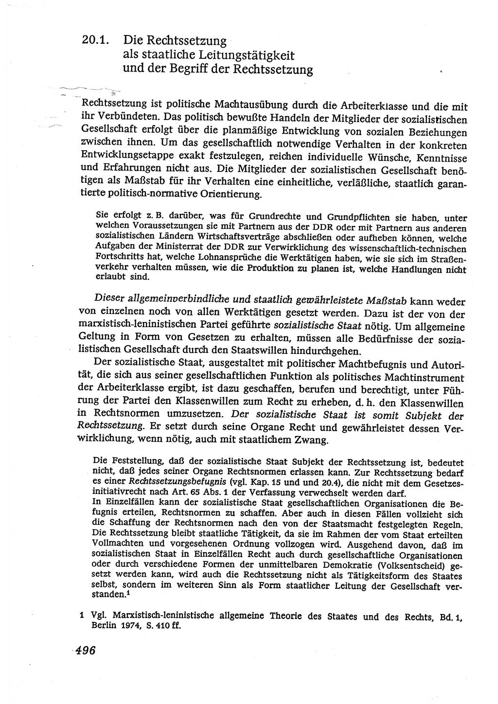 Marxistisch-leninistische (ML) Staats- und Rechtstheorie [Deutsche Demokratische Republik (DDR)], Lehrbuch 1980, Seite 496 (ML St.-R.-Th. DDR Lb. 1980, S. 496)