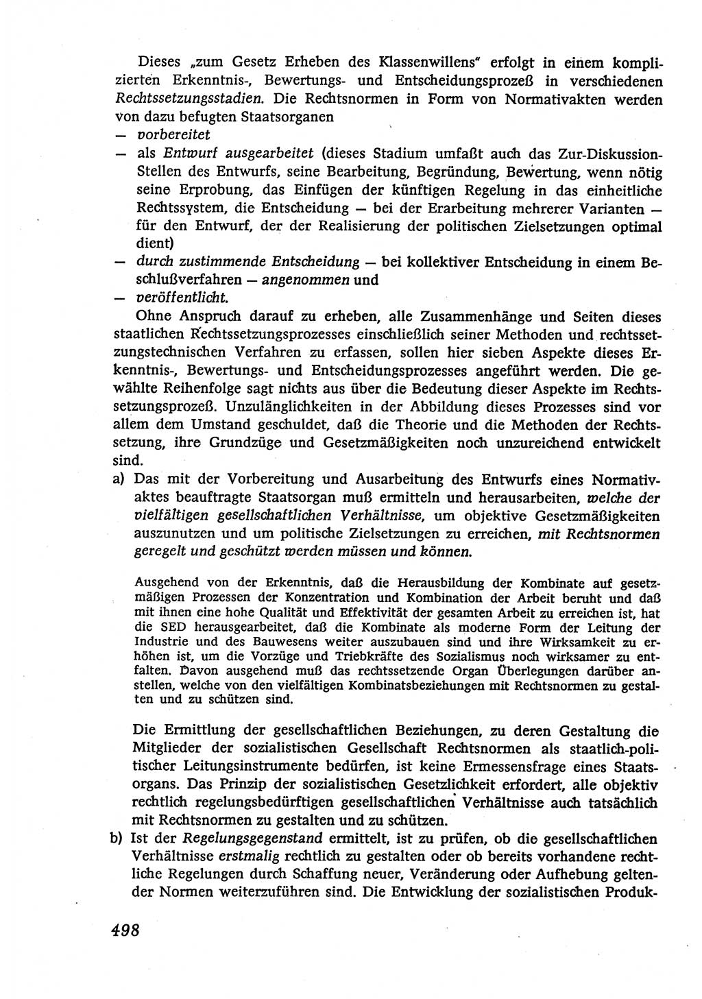 Marxistisch-leninistische (ML) Staats- und Rechtstheorie [Deutsche Demokratische Republik (DDR)], Lehrbuch 1980, Seite 498 (ML St.-R.-Th. DDR Lb. 1980, S. 498)
