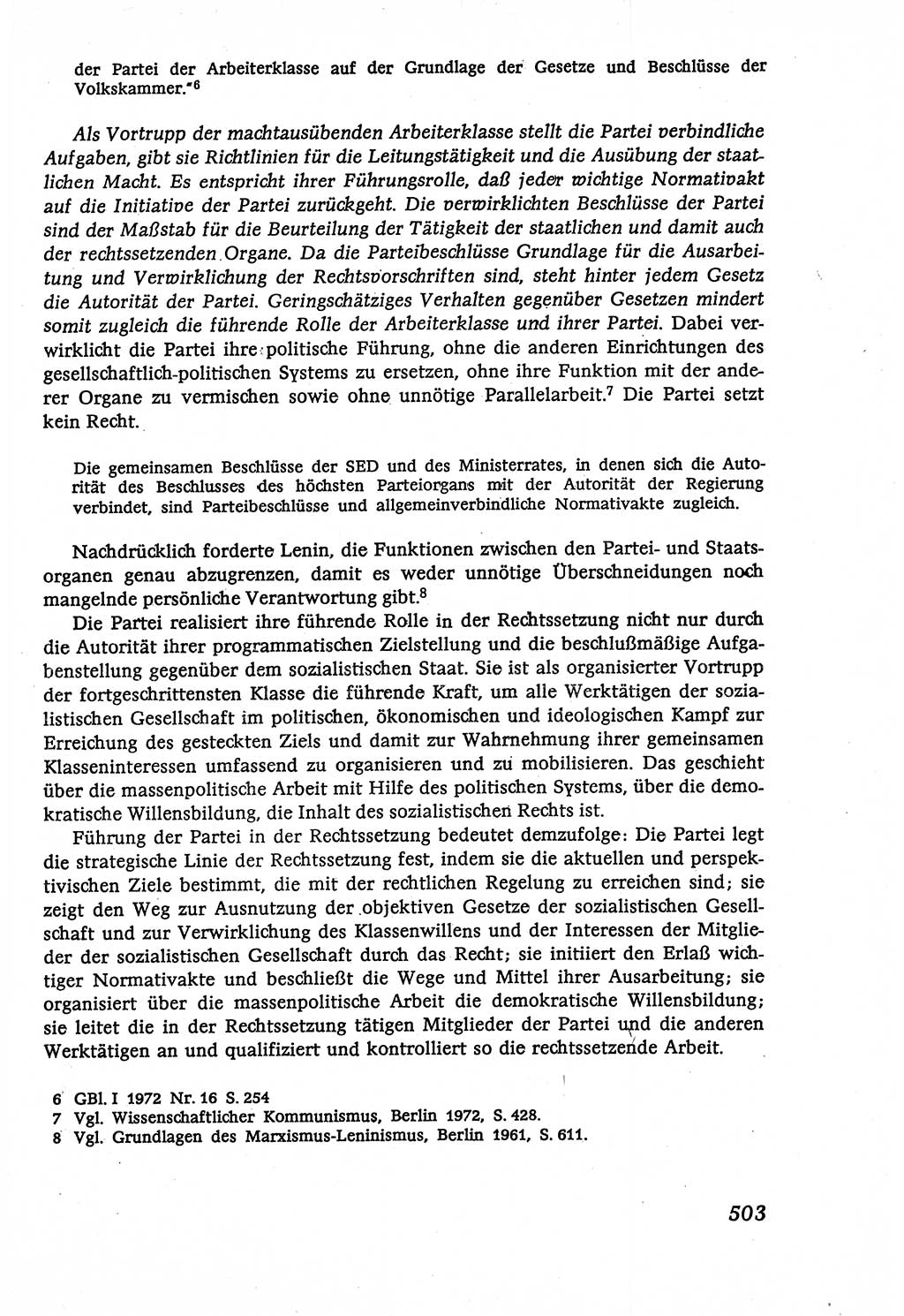 Marxistisch-leninistische (ML) Staats- und Rechtstheorie [Deutsche Demokratische Republik (DDR)], Lehrbuch 1980, Seite 503 (ML St.-R.-Th. DDR Lb. 1980, S. 503)
