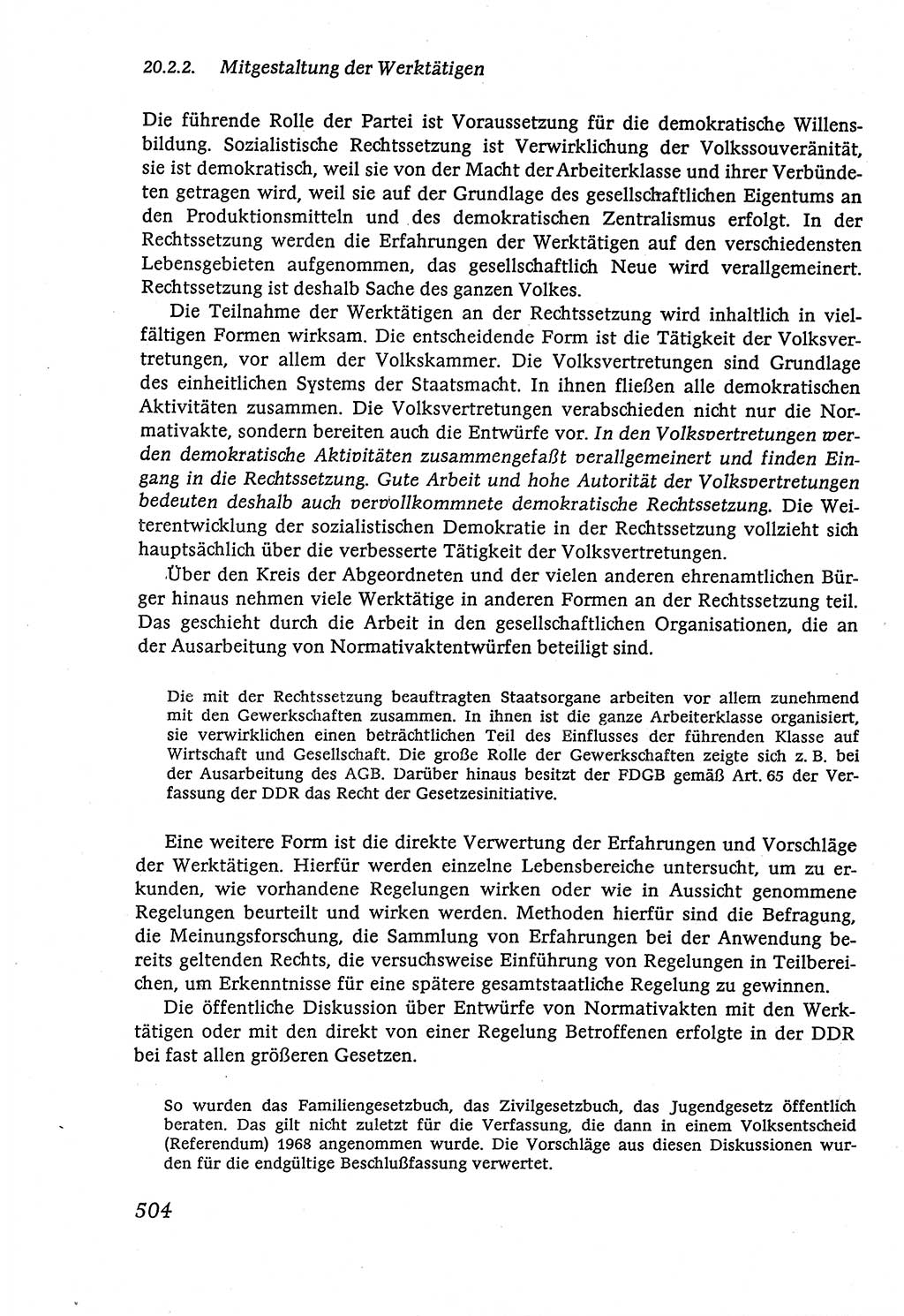 Marxistisch-leninistische (ML) Staats- und Rechtstheorie [Deutsche Demokratische Republik (DDR)], Lehrbuch 1980, Seite 504 (ML St.-R.-Th. DDR Lb. 1980, S. 504)