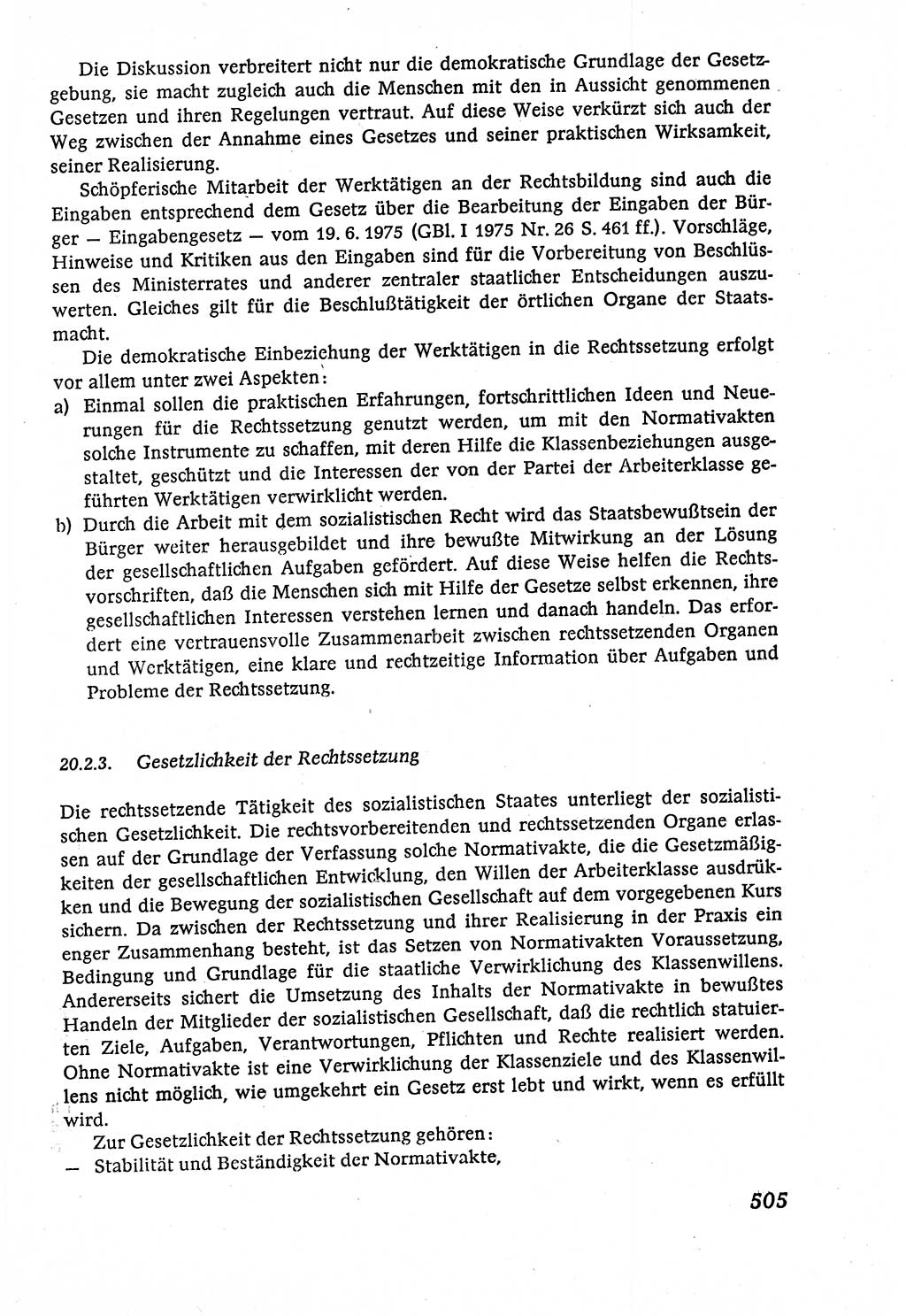 Marxistisch-leninistische (ML) Staats- und Rechtstheorie [Deutsche Demokratische Republik (DDR)], Lehrbuch 1980, Seite 505 (ML St.-R.-Th. DDR Lb. 1980, S. 505)