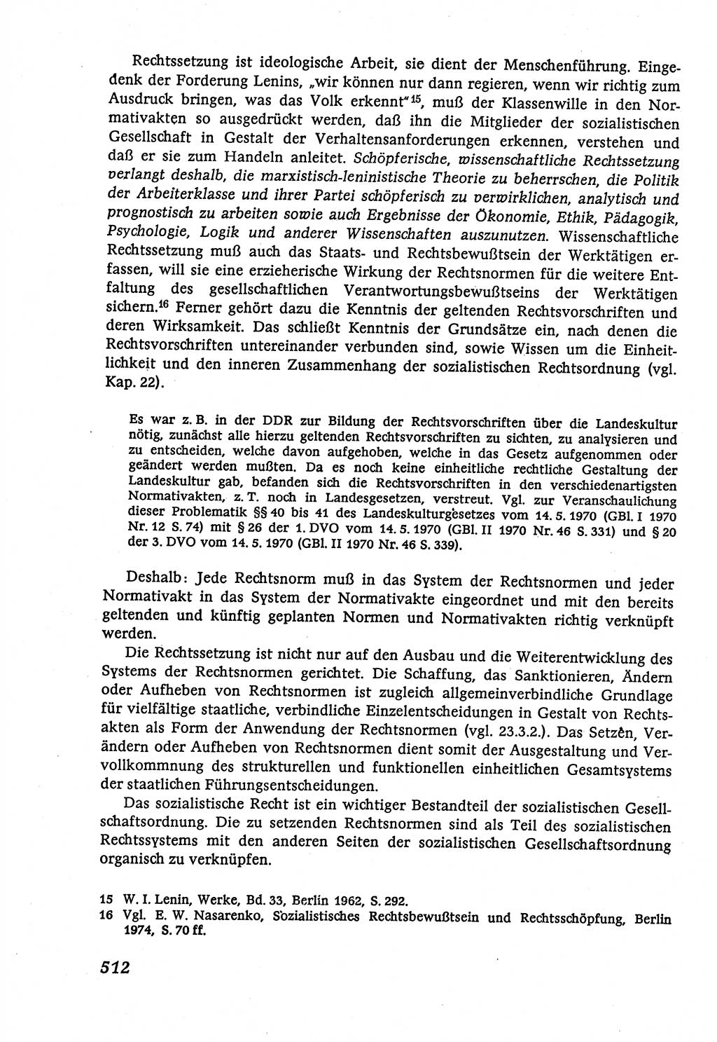 Marxistisch-leninistische (ML) Staats- und Rechtstheorie [Deutsche Demokratische Republik (DDR)], Lehrbuch 1980, Seite 512 (ML St.-R.-Th. DDR Lb. 1980, S. 512)