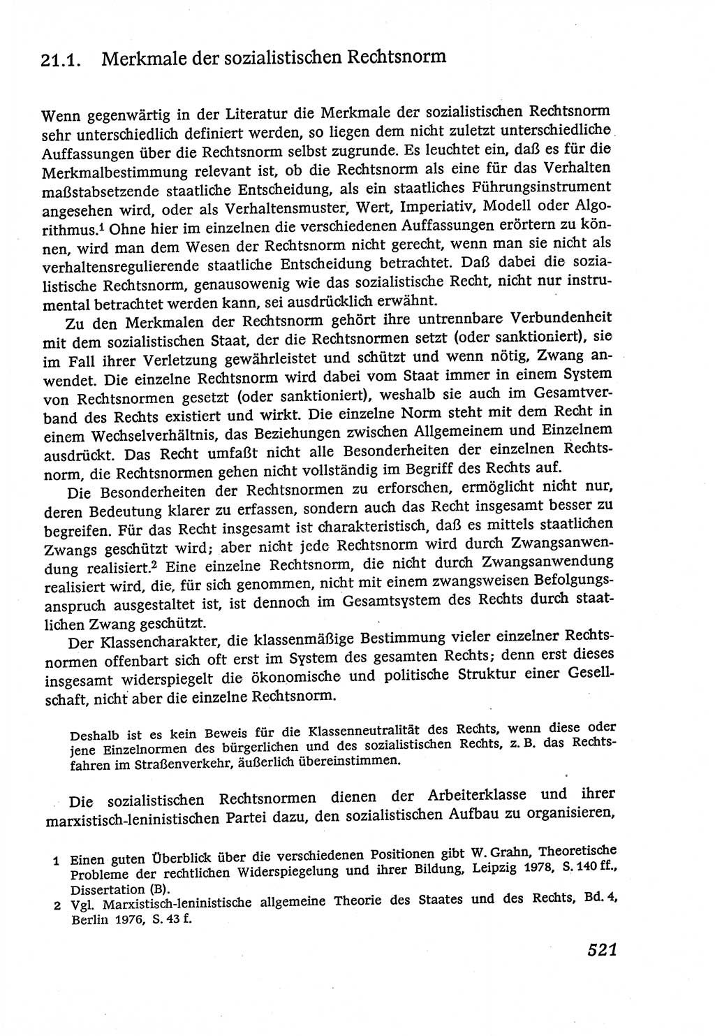 Marxistisch-leninistische (ML) Staats- und Rechtstheorie [Deutsche Demokratische Republik (DDR)], Lehrbuch 1980, Seite 521 (ML St.-R.-Th. DDR Lb. 1980, S. 521)