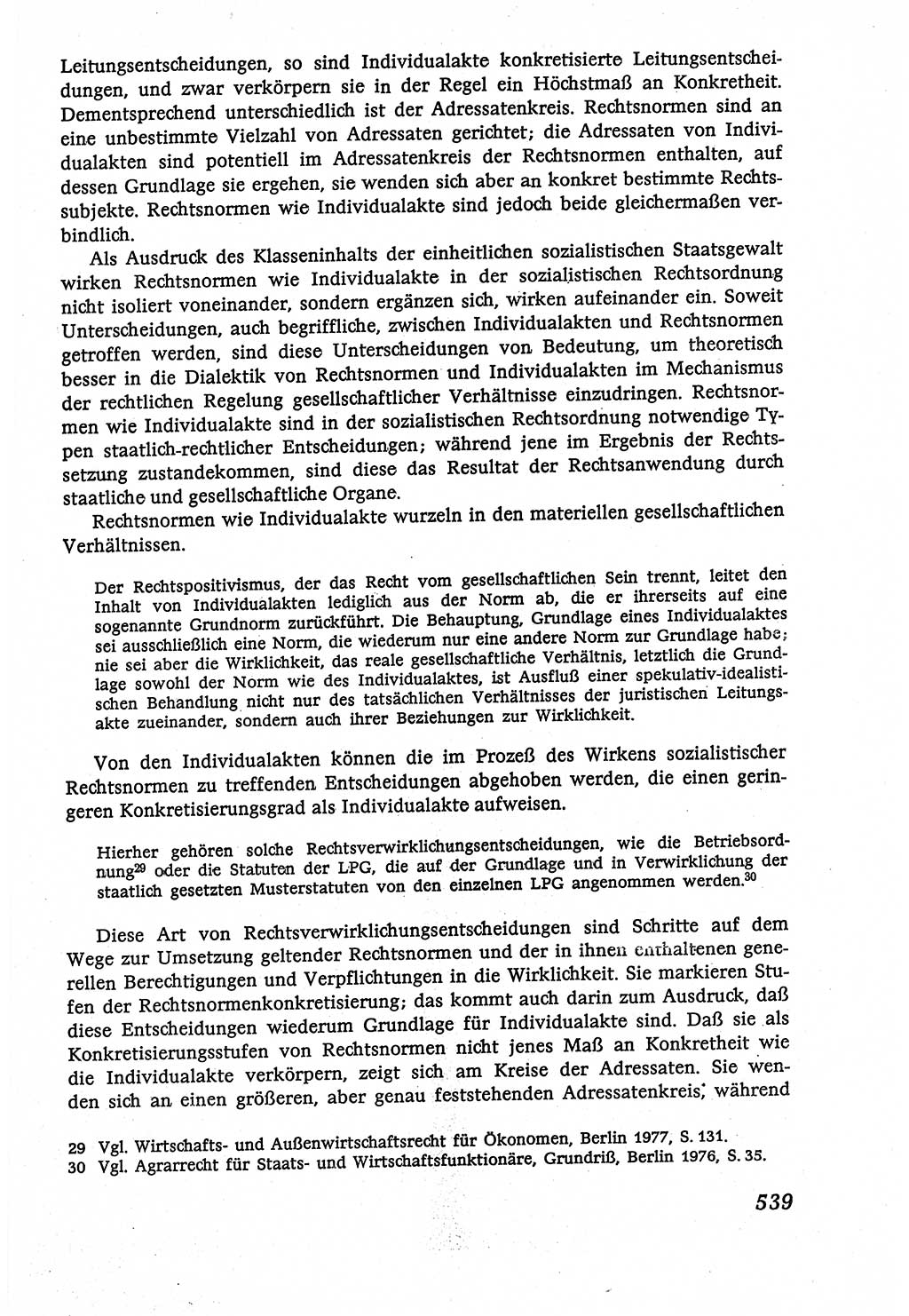 Marxistisch-leninistische (ML) Staats- und Rechtstheorie [Deutsche Demokratische Republik (DDR)], Lehrbuch 1980, Seite 539 (ML St.-R.-Th. DDR Lb. 1980, S. 539)
