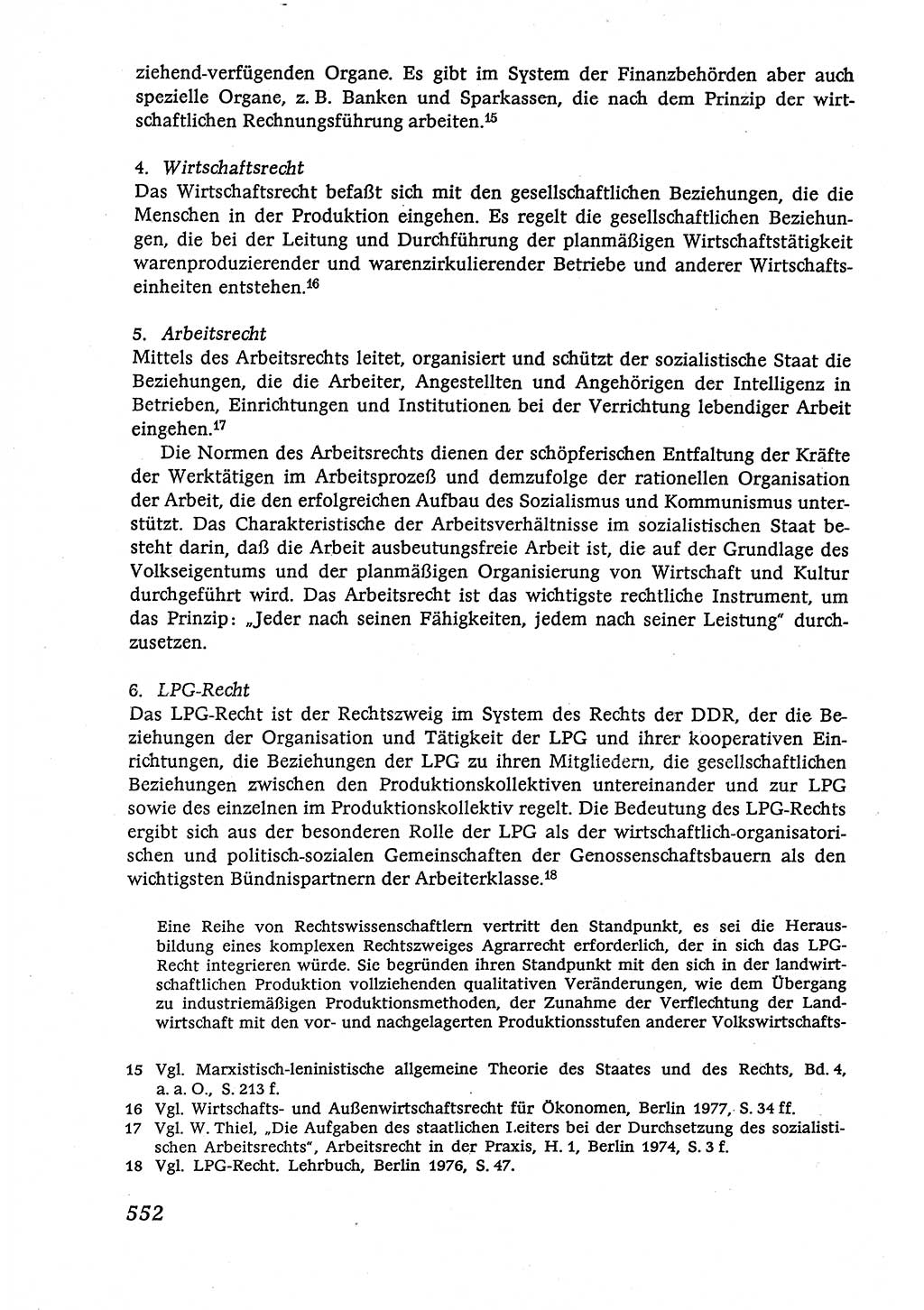 Marxistisch-leninistische (ML) Staats- und Rechtstheorie [Deutsche Demokratische Republik (DDR)], Lehrbuch 1980, Seite 552 (ML St.-R.-Th. DDR Lb. 1980, S. 552)