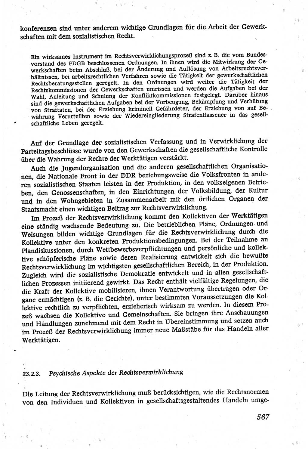 Marxistisch-leninistische (ML) Staats- und Rechtstheorie [Deutsche Demokratische Republik (DDR)], Lehrbuch 1980, Seite 567 (ML St.-R.-Th. DDR Lb. 1980, S. 567)