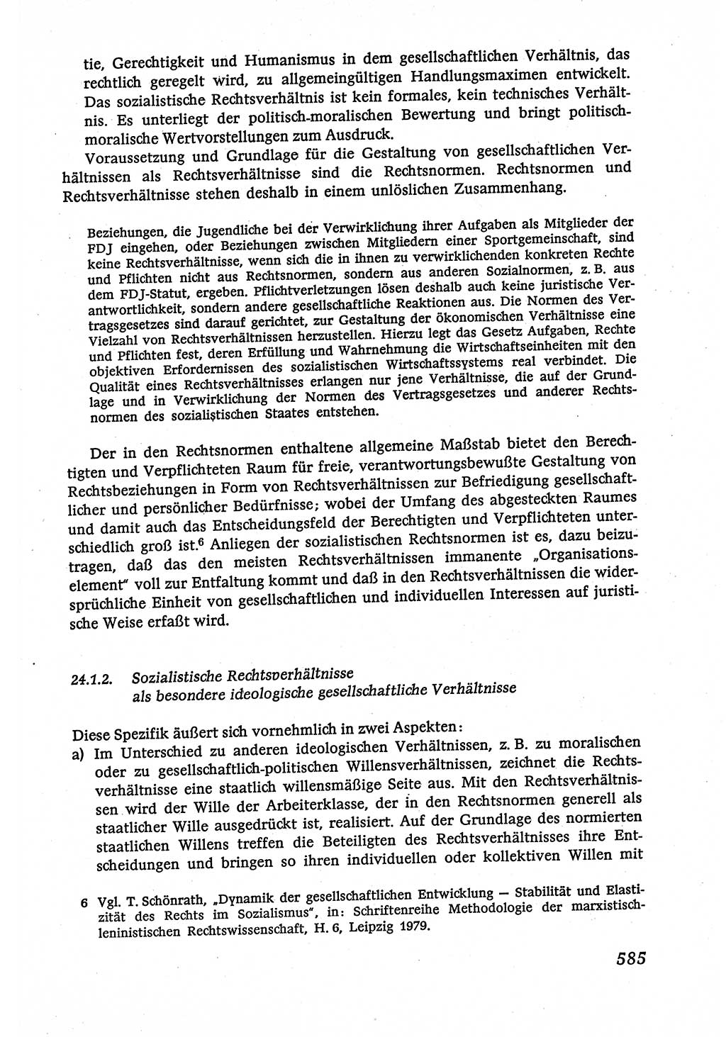Marxistisch-leninistische (ML) Staats- und Rechtstheorie [Deutsche Demokratische Republik (DDR)], Lehrbuch 1980, Seite 585 (ML St.-R.-Th. DDR Lb. 1980, S. 585)