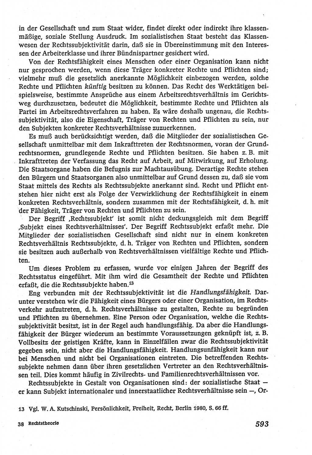 Marxistisch-leninistische (ML) Staats- und Rechtstheorie [Deutsche Demokratische Republik (DDR)], Lehrbuch 1980, Seite 593 (ML St.-R.-Th. DDR Lb. 1980, S. 593)