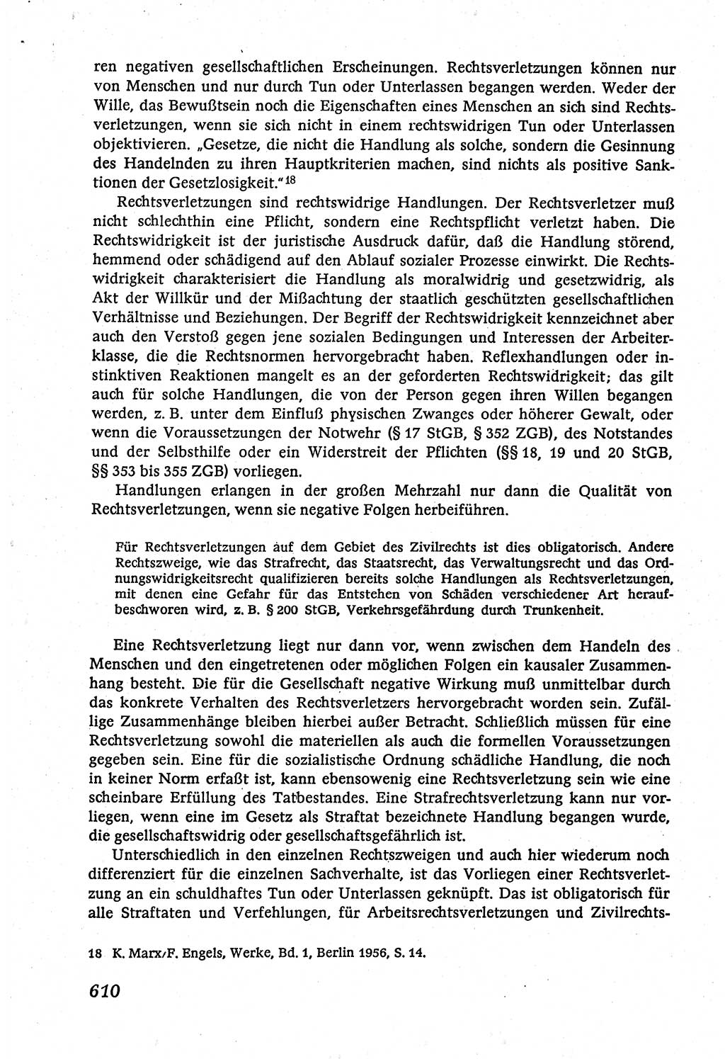 Marxistisch-leninistische (ML) Staats- und Rechtstheorie [Deutsche Demokratische Republik (DDR)], Lehrbuch 1980, Seite 610 (ML St.-R.-Th. DDR Lb. 1980, S. 610)