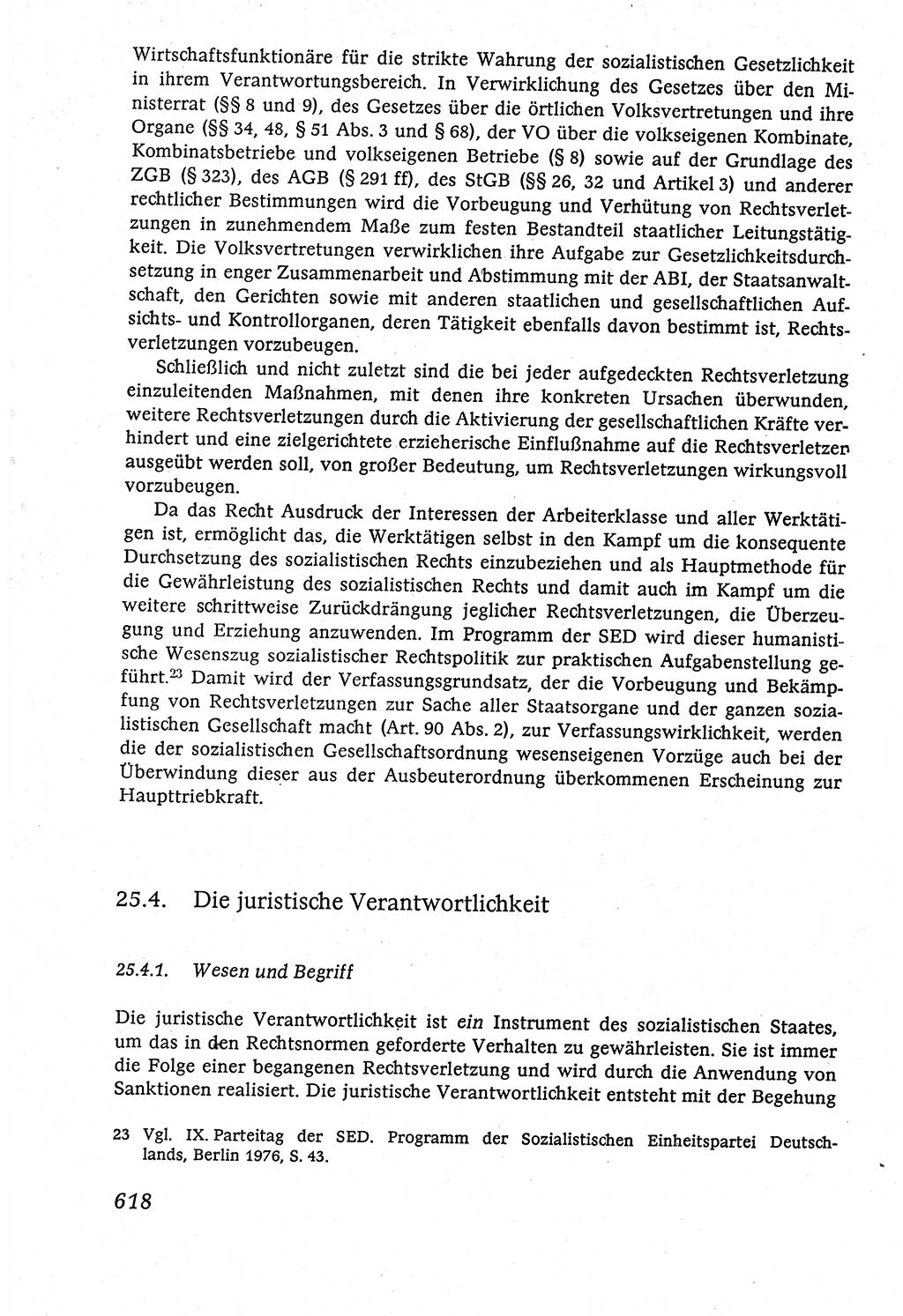 Marxistisch-leninistische (ML) Staats- und Rechtstheorie [Deutsche Demokratische Republik (DDR)], Lehrbuch 1980, Seite 618 (ML St.-R.-Th. DDR Lb. 1980, S. 618)