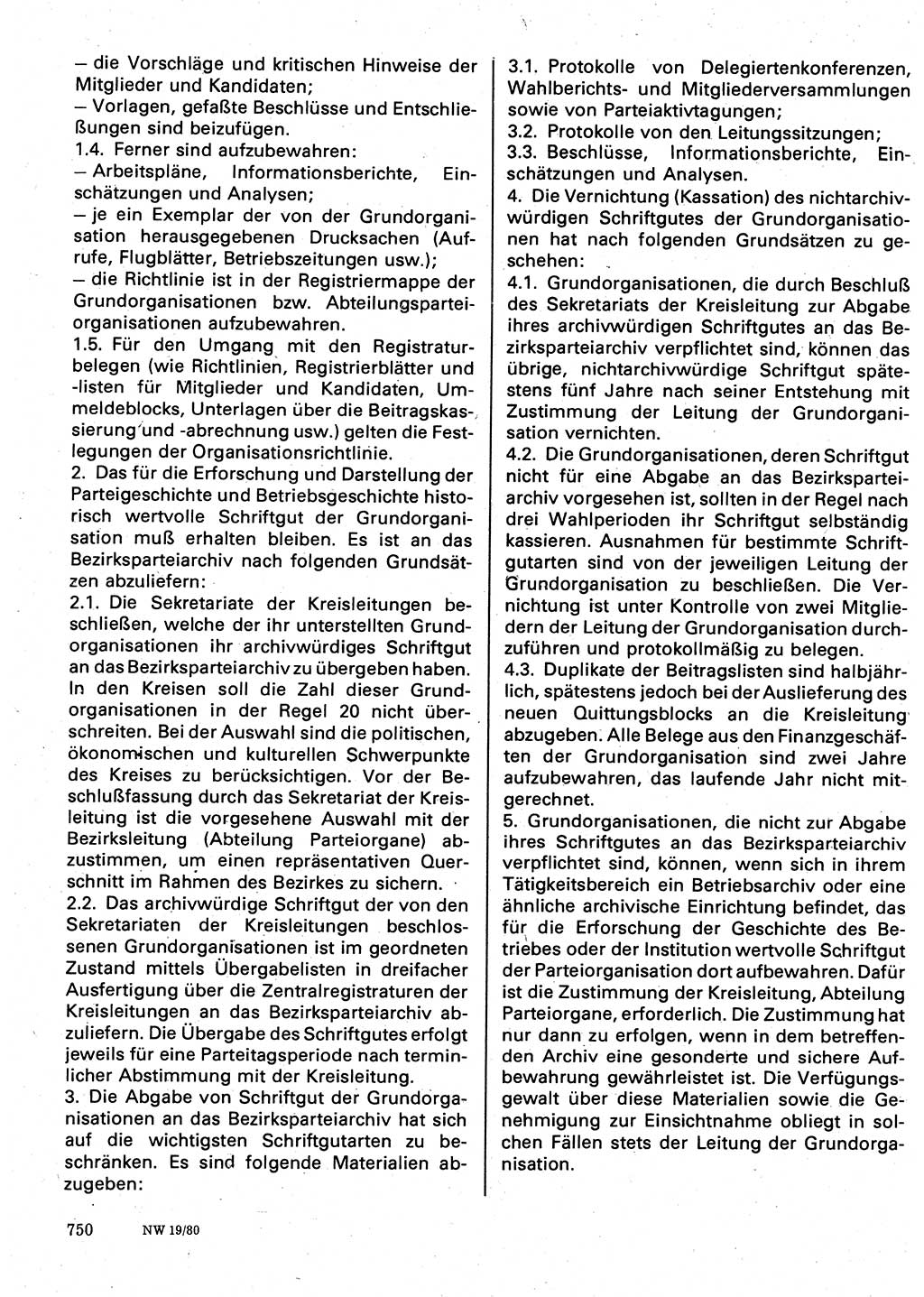 Neuer Weg (NW), Organ des Zentralkomitees (ZK) der SED (Sozialistische Einheitspartei Deutschlands) für Fragen des Parteilebens, 35. Jahrgang [Deutsche Demokratische Republik (DDR)] 1980, Seite 750 (NW ZK SED DDR 1980, S. 750)