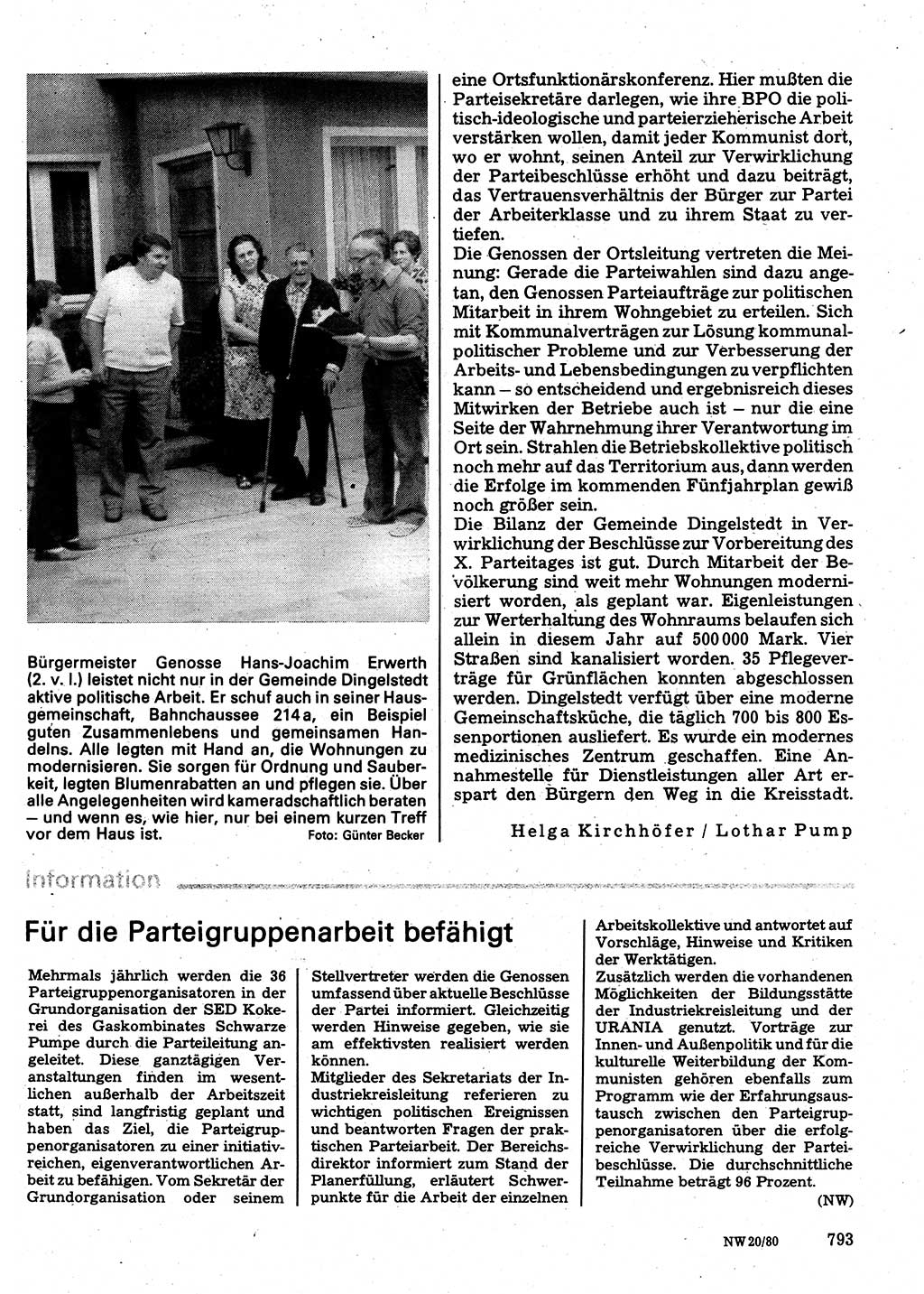 Neuer Weg (NW), Organ des Zentralkomitees (ZK) der SED (Sozialistische Einheitspartei Deutschlands) für Fragen des Parteilebens, 35. Jahrgang [Deutsche Demokratische Republik (DDR)] 1980, Seite 793 (NW ZK SED DDR 1980, S. 793)