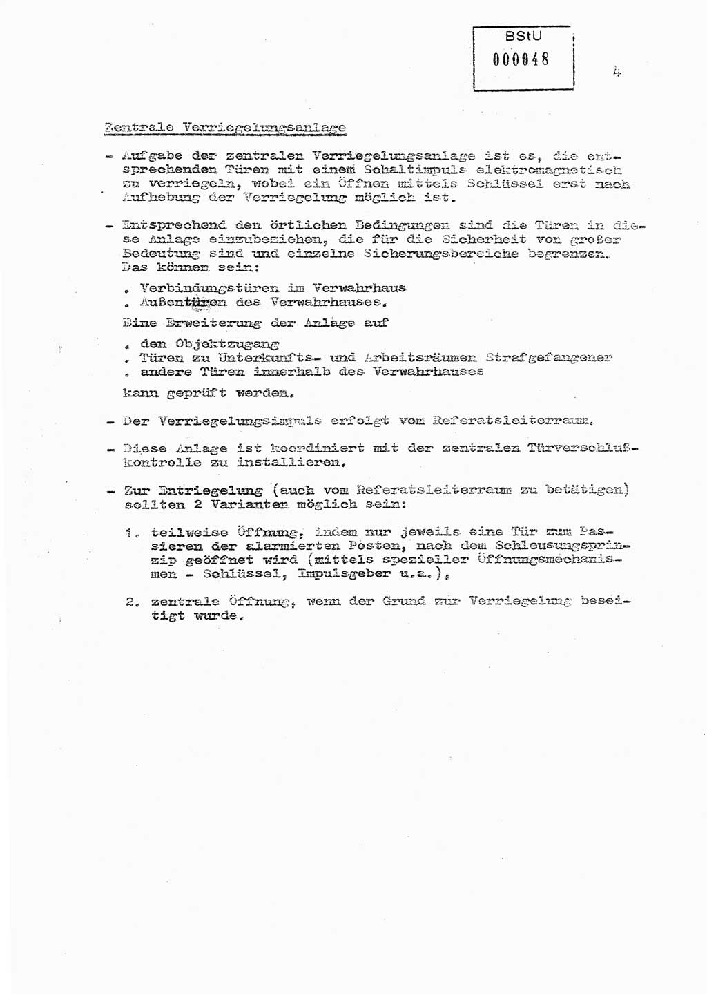 Sicherungs- und Nachrichtentechnik in UHA [Untersuchungshaftanstalten, Ministerium für Staatssicherheit, Deutsche Demokratische Republik (DDR)], Abteilung (Abt.) ⅩⅣ, Berlin 1980, Seite 4 (Si.-NT UHA MfS DDR Abt. ⅩⅣ /80 1980, S. 4)