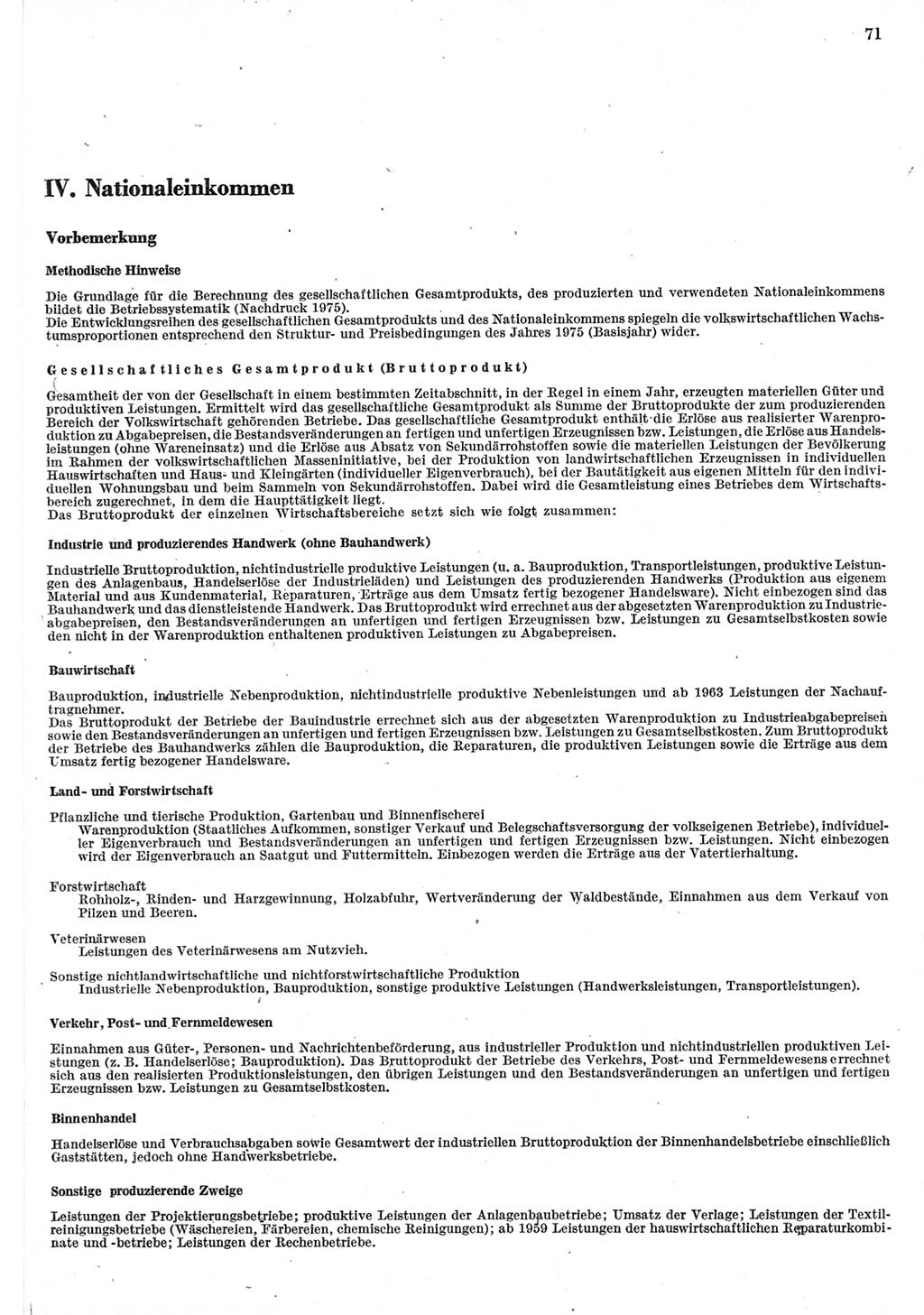 Statistisches Jahrbuch der Deutschen Demokratischen Republik (DDR) 1980, Seite 71 (Stat. Jb. DDR 1980, S. 71)