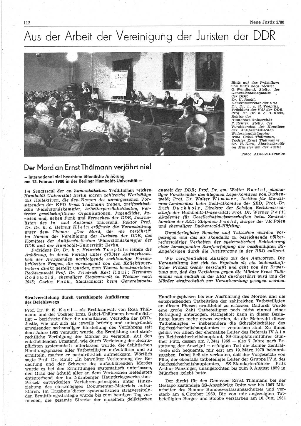 Neue Justiz (NJ), Zeitschrift für sozialistisches Recht und Gesetzlichkeit [Deutsche Demokratische Republik (DDR)], 34. Jahrgang 1980, Seite 112 (NJ DDR 1980, S. 112)