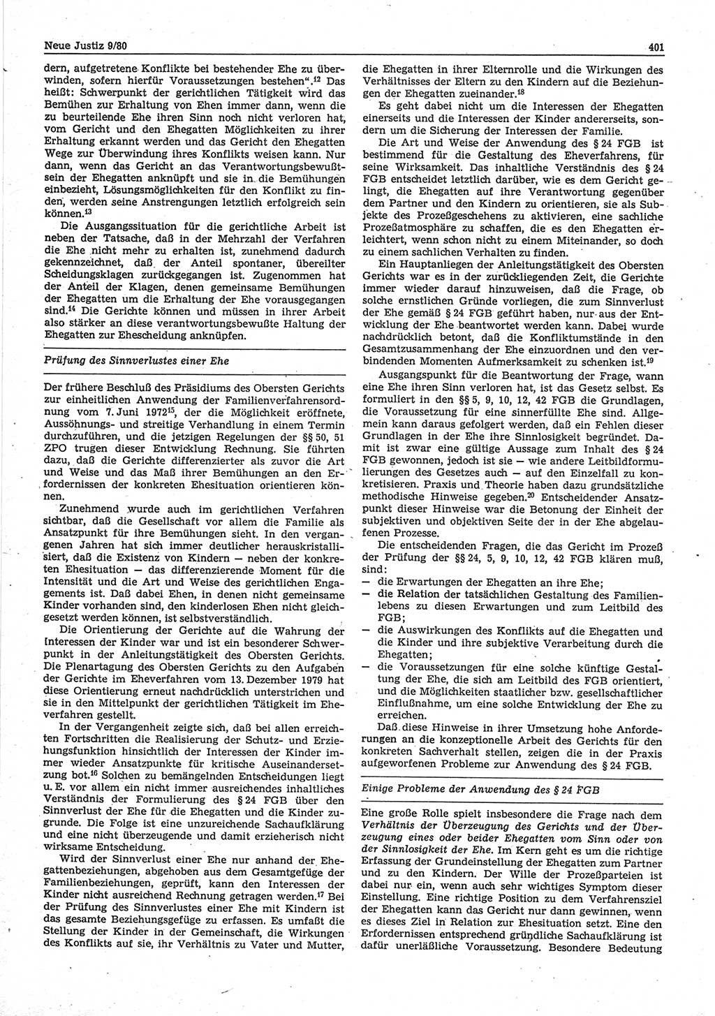 Neue Justiz (NJ), Zeitschrift für sozialistisches Recht und Gesetzlichkeit [Deutsche Demokratische Republik (DDR)], 34. Jahrgang 1980, Seite 401 (NJ DDR 1980, S. 401)