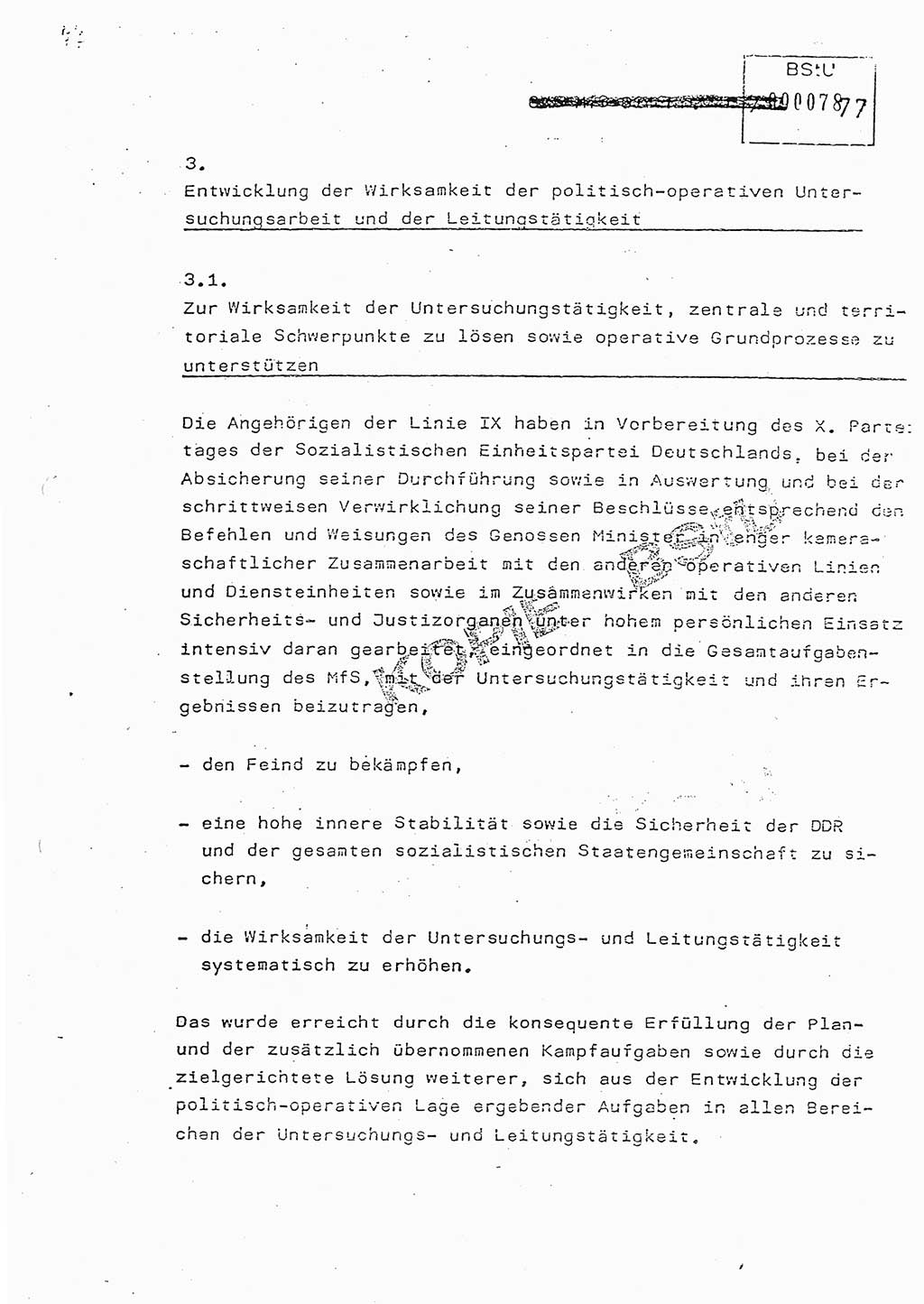 Jahresbericht der Hauptabteilung (HA) Ⅸ 1981, Analyse über die Entwicklung und die Wirksamkeit der politisch-operativen Arbeit der Linie Ⅸ in der Zeit vom 1. Januar 1981 bis 30. September 1981, Ministerium für Staatssicherheit (MfS) der Deutschen Demokratischen Republik (DDR), Hauptabteilung Ⅸ, Berlin 1981, Seite 77 (Anal. MfS DDR HA Ⅸ /81 1981, S. 77)