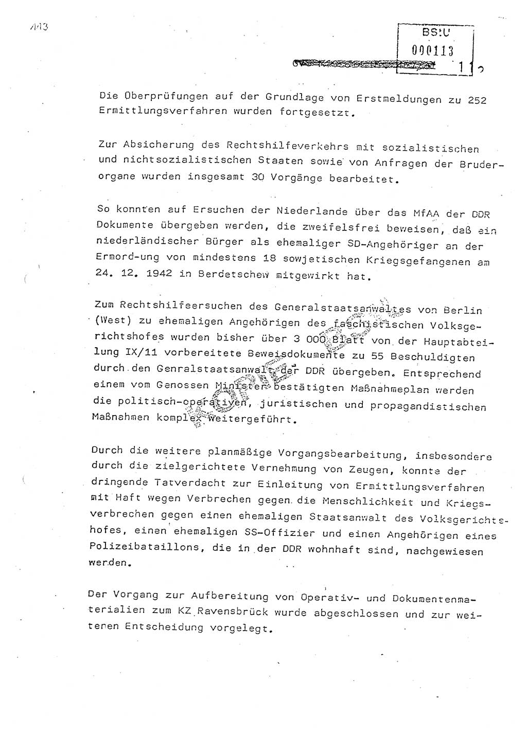 Jahresbericht der Hauptabteilung (HA) Ⅸ 1981, Analyse über die Entwicklung und die Wirksamkeit der politisch-operativen Arbeit der Linie Ⅸ in der Zeit vom 1. Januar 1981 bis 30. September 1981, Ministerium für Staatssicherheit (MfS) der Deutschen Demokratischen Republik (DDR), Hauptabteilung Ⅸ, Berlin 1981, Seite 112 (Anal. MfS DDR HA Ⅸ /81 1981, S. 112)