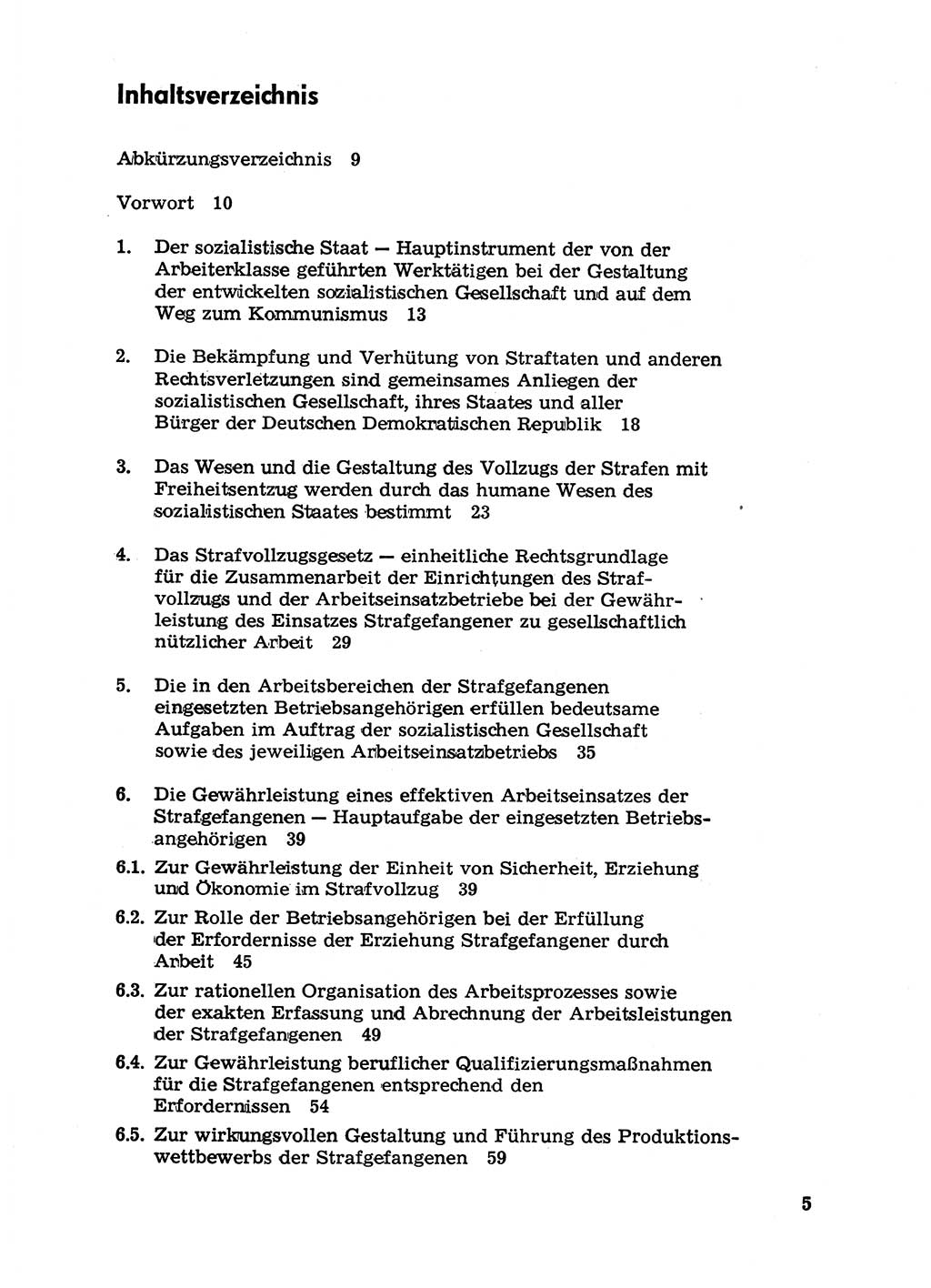 Handbuch für Betriebsangehörige, Abteilung Strafvollzug (SV) [Ministerium des Innern (MdI) Deutsche Demokratische Republik (DDR)] 1981, Seite 5 (Hb. BA Abt. SV MdI DDR 1981, S. 5)