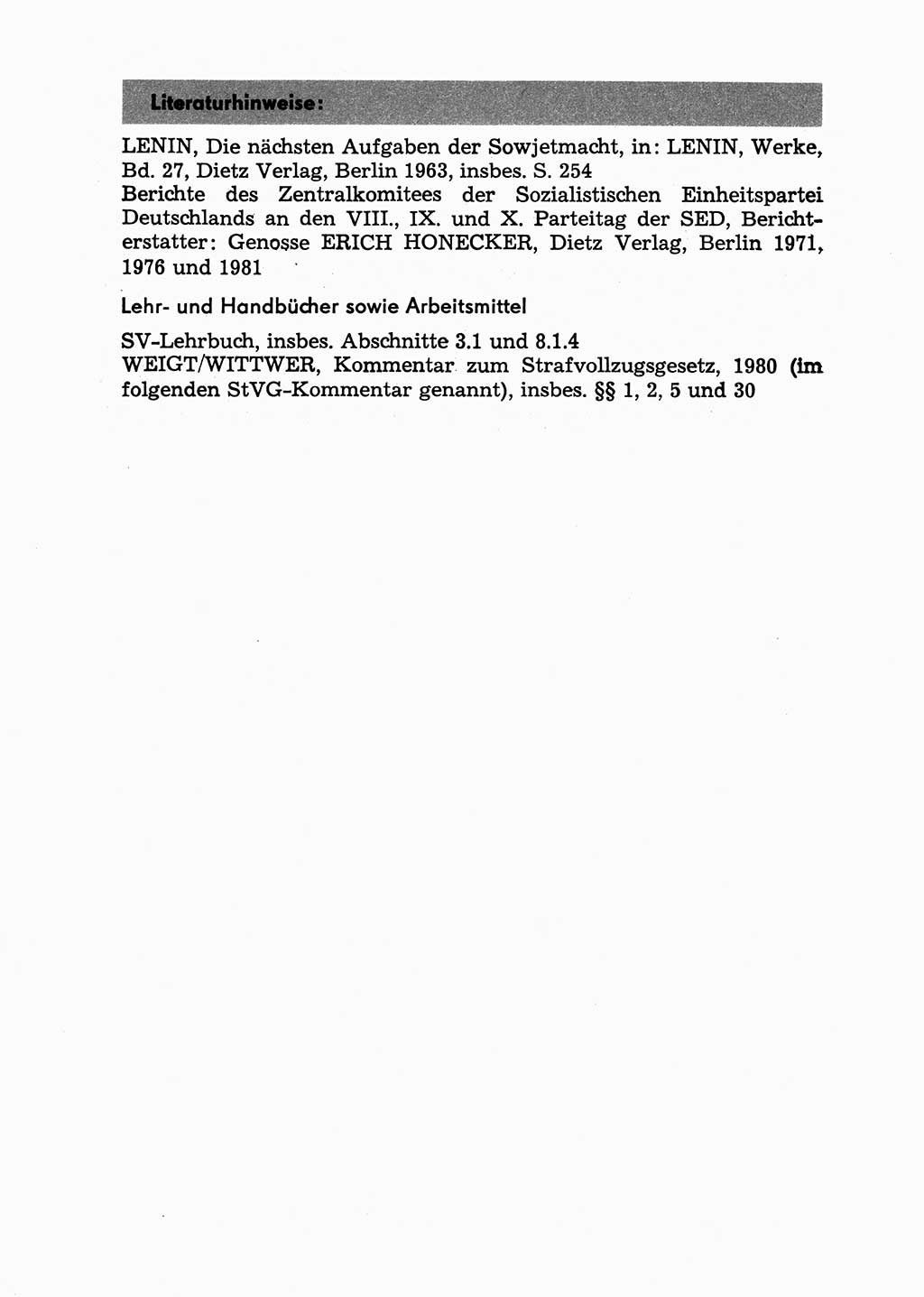 Handbuch für Betriebsangehörige, Abteilung Strafvollzug (SV) [Ministerium des Innern (MdI) Deutsche Demokratische Republik (DDR)] 1981, Seite 22 (Hb. BA Abt. SV MdI DDR 1981, S. 22)