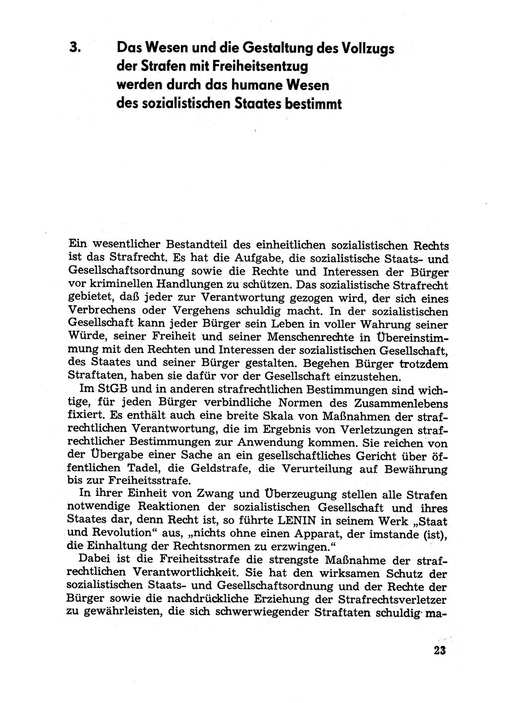 Handbuch für Betriebsangehörige, Abteilung Strafvollzug (SV) [Ministerium des Innern (MdI) Deutsche Demokratische Republik (DDR)] 1981, Seite 23 (Hb. BA Abt. SV MdI DDR 1981, S. 23)