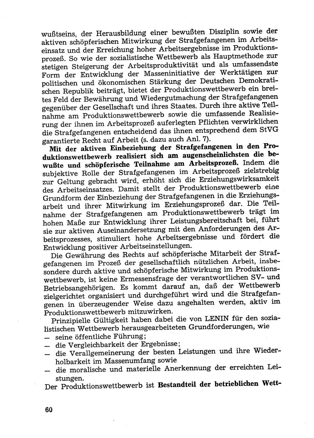 Handbuch für Betriebsangehörige, Abteilung Strafvollzug (SV) [Ministerium des Innern (MdI) Deutsche Demokratische Republik (DDR)] 1981, Seite 60 (Hb. BA Abt. SV MdI DDR 1981, S. 60)