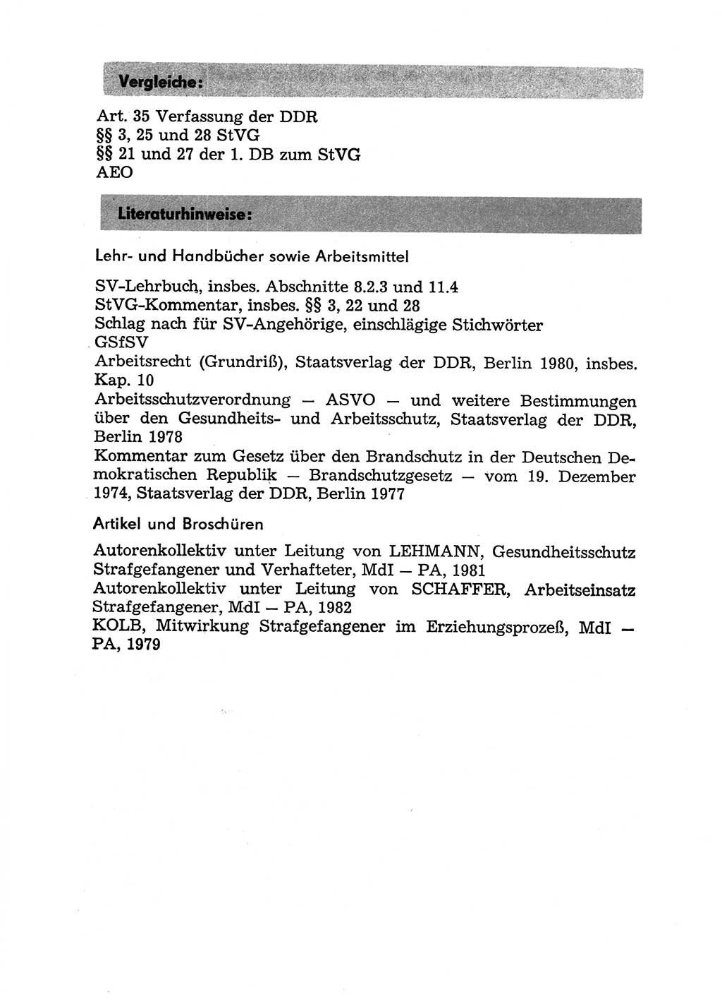 Handbuch für Betriebsangehörige, Abteilung Strafvollzug (SV) [Ministerium des Innern (MdI) Deutsche Demokratische Republik (DDR)] 1981, Seite 77 (Hb. BA Abt. SV MdI DDR 1981, S. 77)