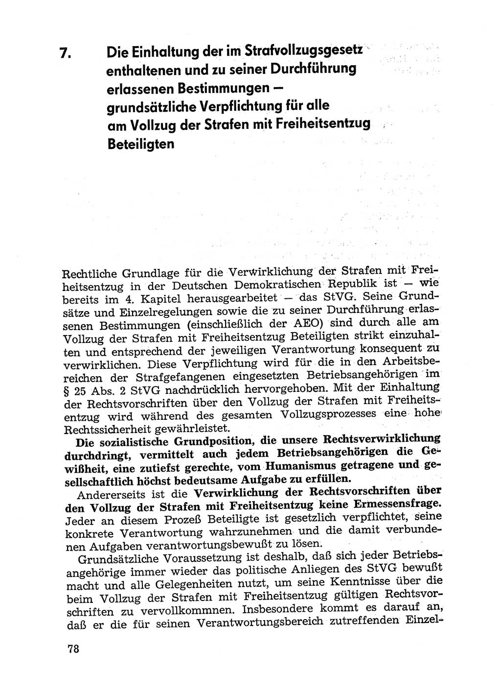 Handbuch für Betriebsangehörige, Abteilung Strafvollzug (SV) [Ministerium des Innern (MdI) Deutsche Demokratische Republik (DDR)] 1981, Seite 78 (Hb. BA Abt. SV MdI DDR 1981, S. 78)