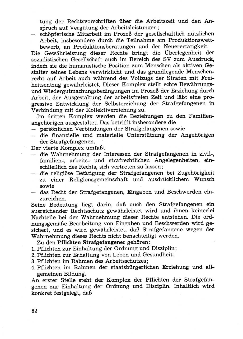 Handbuch für Betriebsangehörige, Abteilung Strafvollzug (SV) [Ministerium des Innern (MdI) Deutsche Demokratische Republik (DDR)] 1981, Seite 82 (Hb. BA Abt. SV MdI DDR 1981, S. 82)