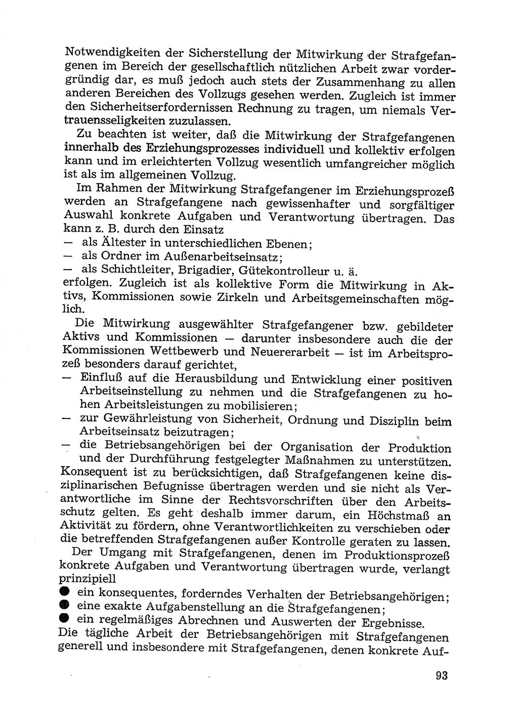 Handbuch für Betriebsangehörige, Abteilung Strafvollzug (SV) [Ministerium des Innern (MdI) Deutsche Demokratische Republik (DDR)] 1981, Seite 93 (Hb. BA Abt. SV MdI DDR 1981, S. 93)