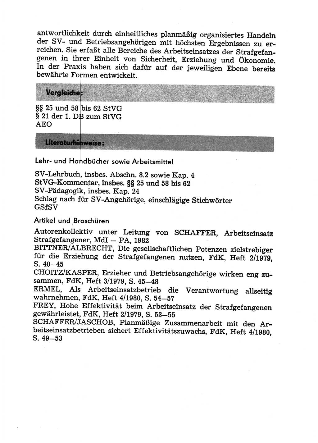 Handbuch für Betriebsangehörige, Abteilung Strafvollzug (SV) [Ministerium des Innern (MdI) Deutsche Demokratische Republik (DDR)] 1981, Seite 107 (Hb. BA Abt. SV MdI DDR 1981, S. 107)