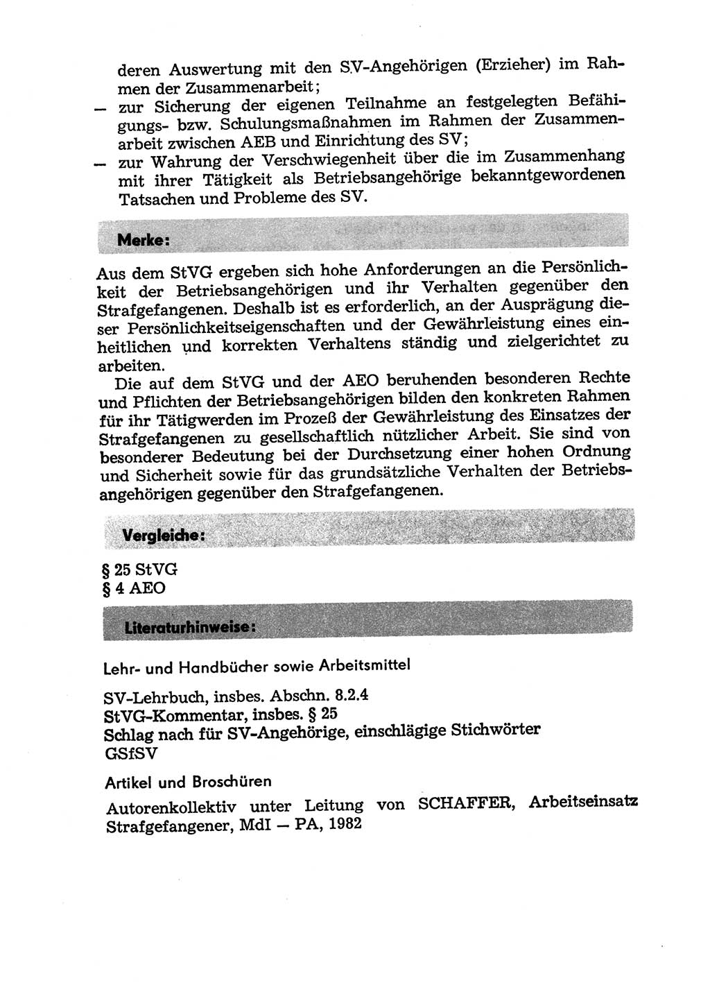 Handbuch für Betriebsangehörige, Abteilung Strafvollzug (SV) [Ministerium des Innern (MdI) Deutsche Demokratische Republik (DDR)] 1981, Seite 112 (Hb. BA Abt. SV MdI DDR 1981, S. 112)