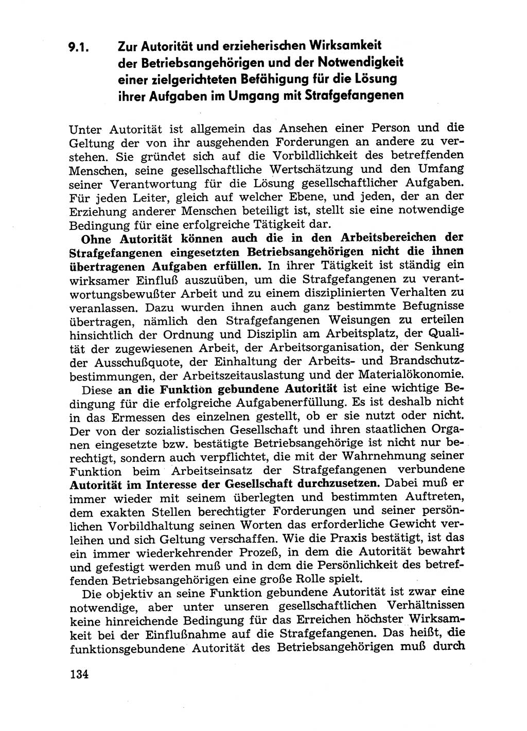 Handbuch für Betriebsangehörige, Abteilung Strafvollzug (SV) [Ministerium des Innern (MdI) Deutsche Demokratische Republik (DDR)] 1981, Seite 134 (Hb. BA Abt. SV MdI DDR 1981, S. 134)