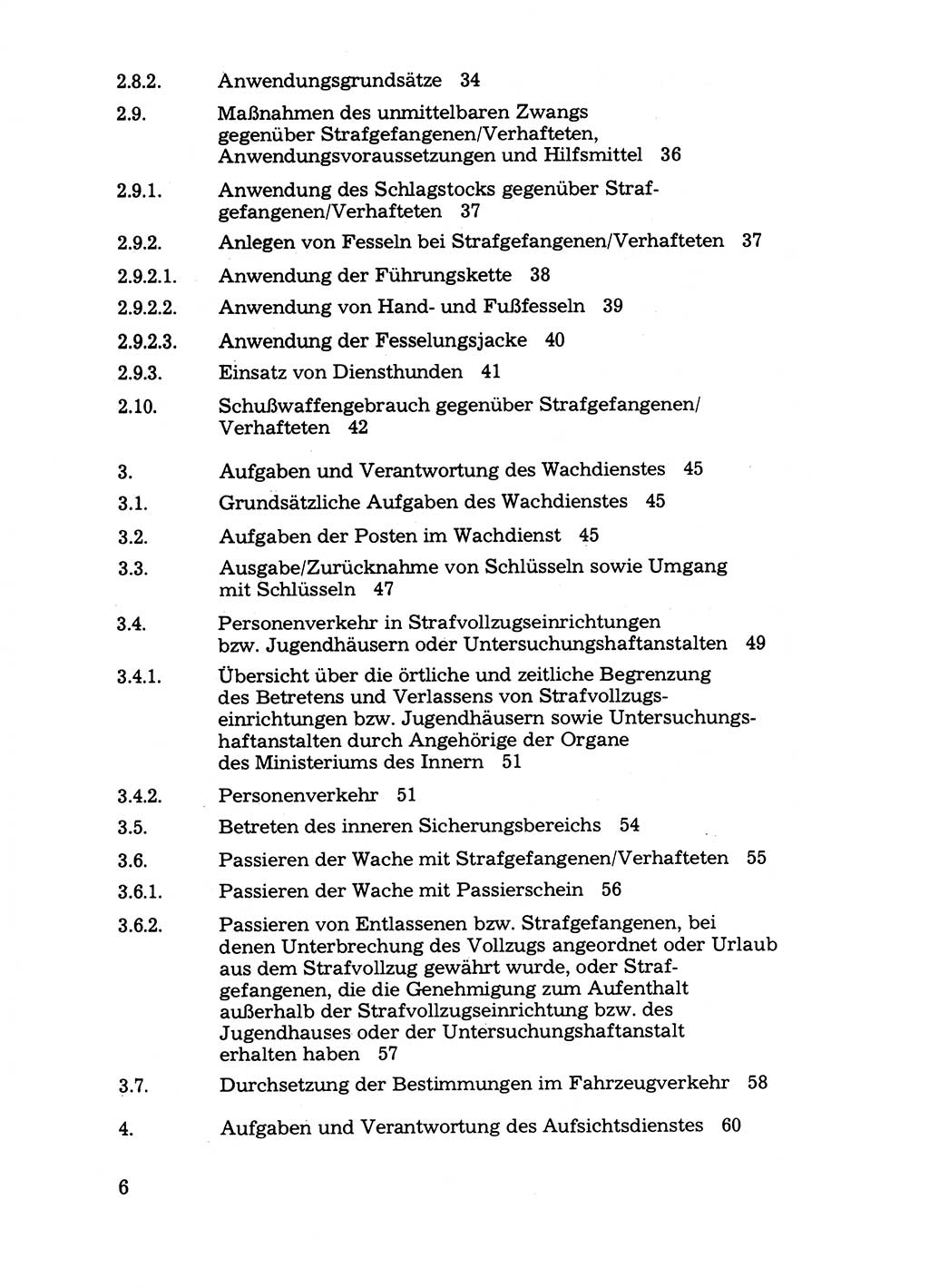Handbuch für operative Dienste, Abteilung Strafvollzug (SV) [Ministerium des Innern (MdI) Deutsche Demokratische Republik (DDR)] 1981, Seite 6 (Hb. op. D. Abt. SV MdI DDR 1981, S. 6)