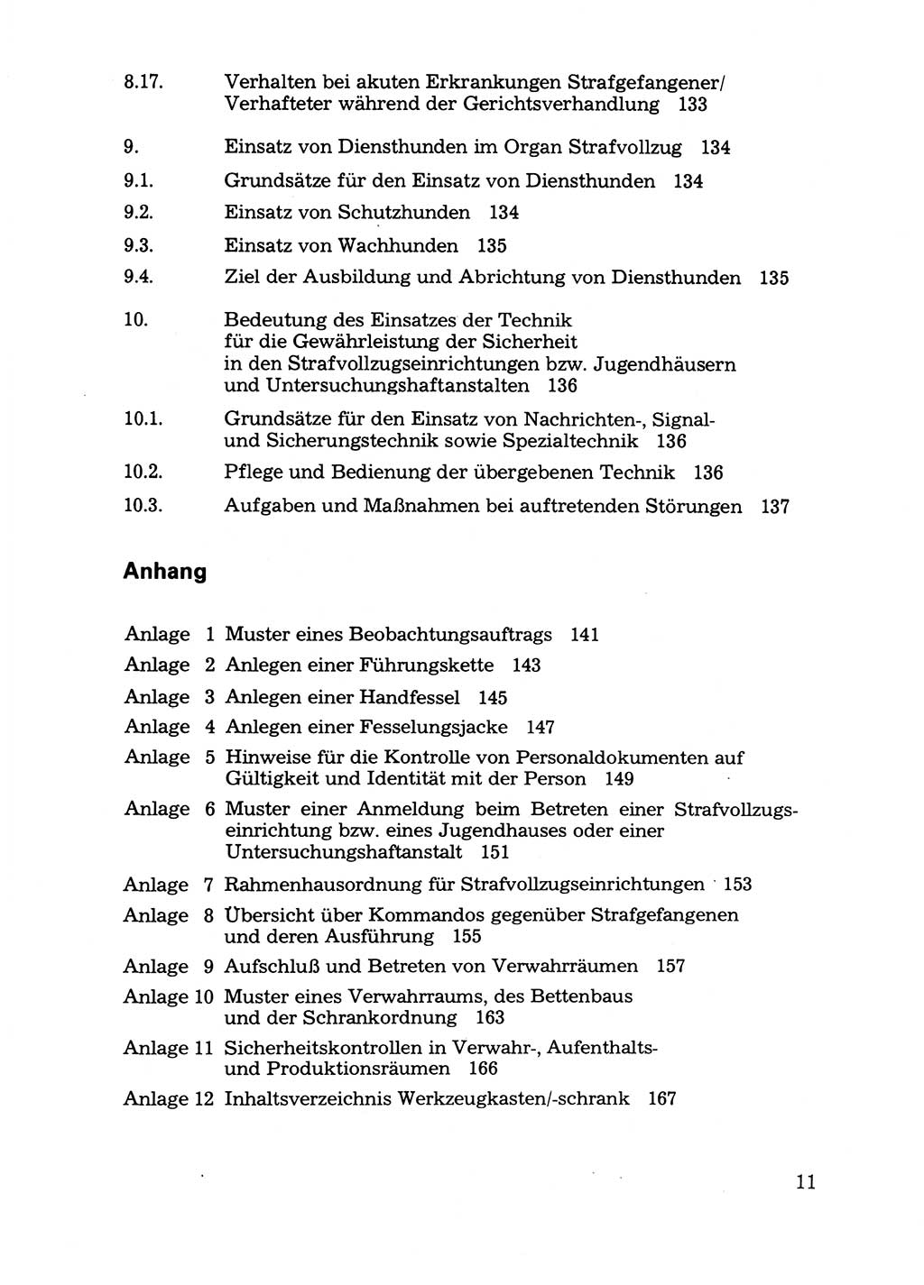 Handbuch für operative Dienste, Abteilung Strafvollzug (SV) [Ministerium des Innern (MdI) Deutsche Demokratische Republik (DDR)] 1981, Seite 11 (Hb. op. D. Abt. SV MdI DDR 1981, S. 11)