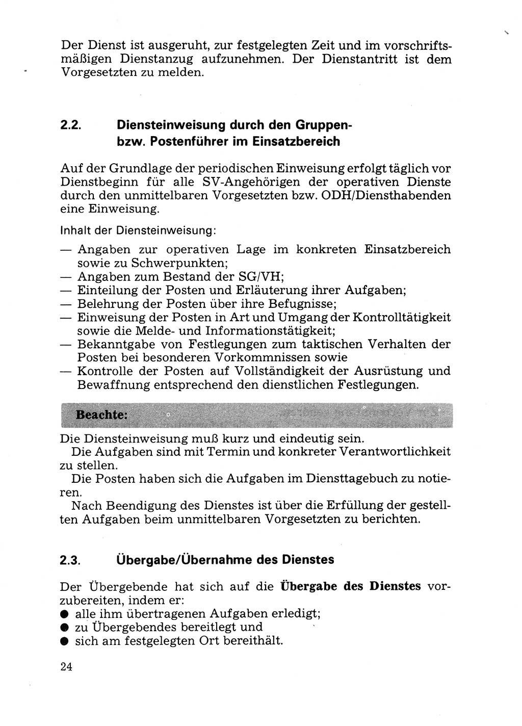 Handbuch für operative Dienste, Abteilung Strafvollzug (SV) [Ministerium des Innern (MdI) Deutsche Demokratische Republik (DDR)] 1981, Seite 24 (Hb. op. D. Abt. SV MdI DDR 1981, S. 24)