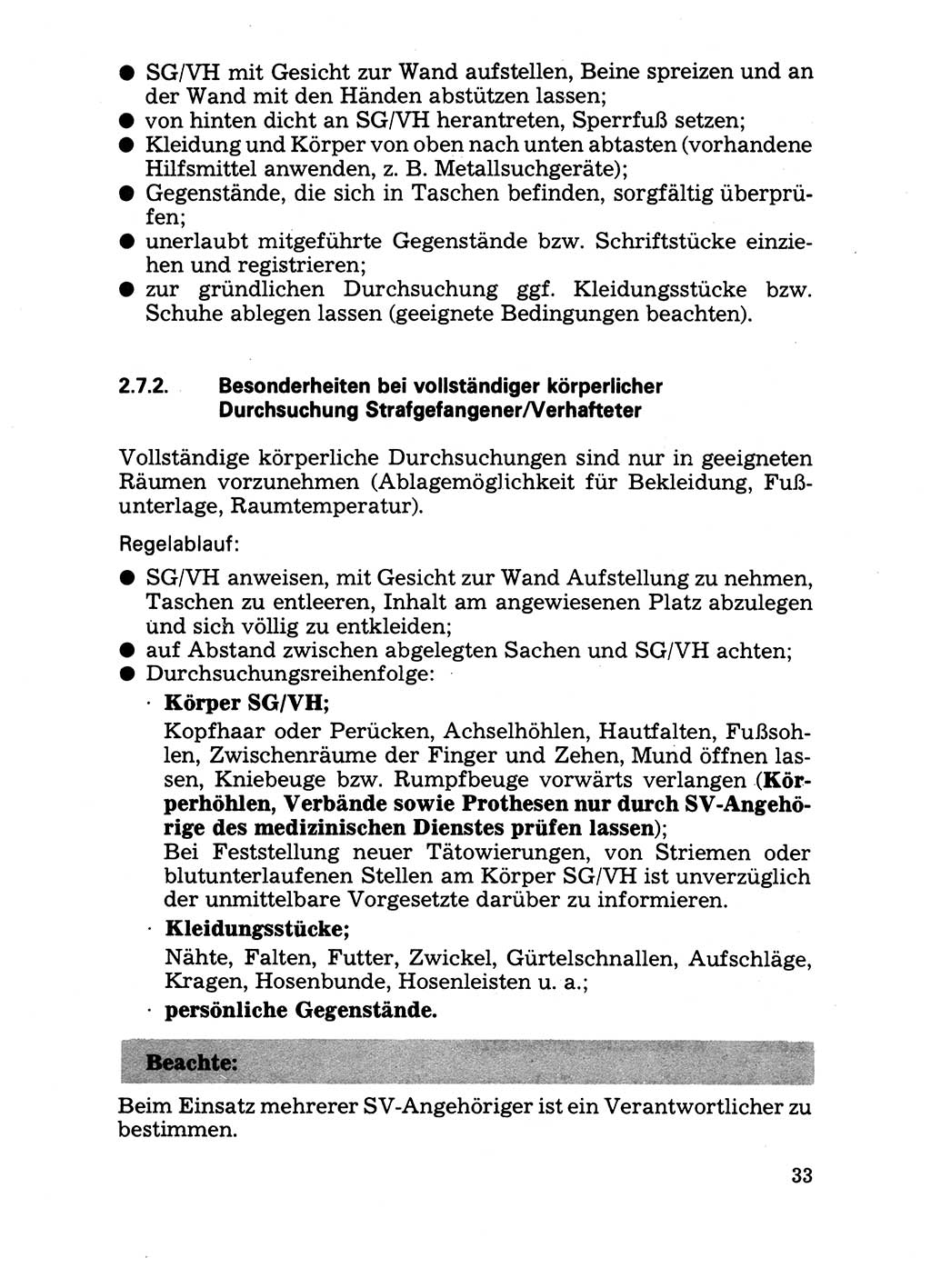 Handbuch für operative Dienste, Abteilung Strafvollzug (SV) [Ministerium des Innern (MdI) Deutsche Demokratische Republik (DDR)] 1981, Seite 33 (Hb. op. D. Abt. SV MdI DDR 1981, S. 33)