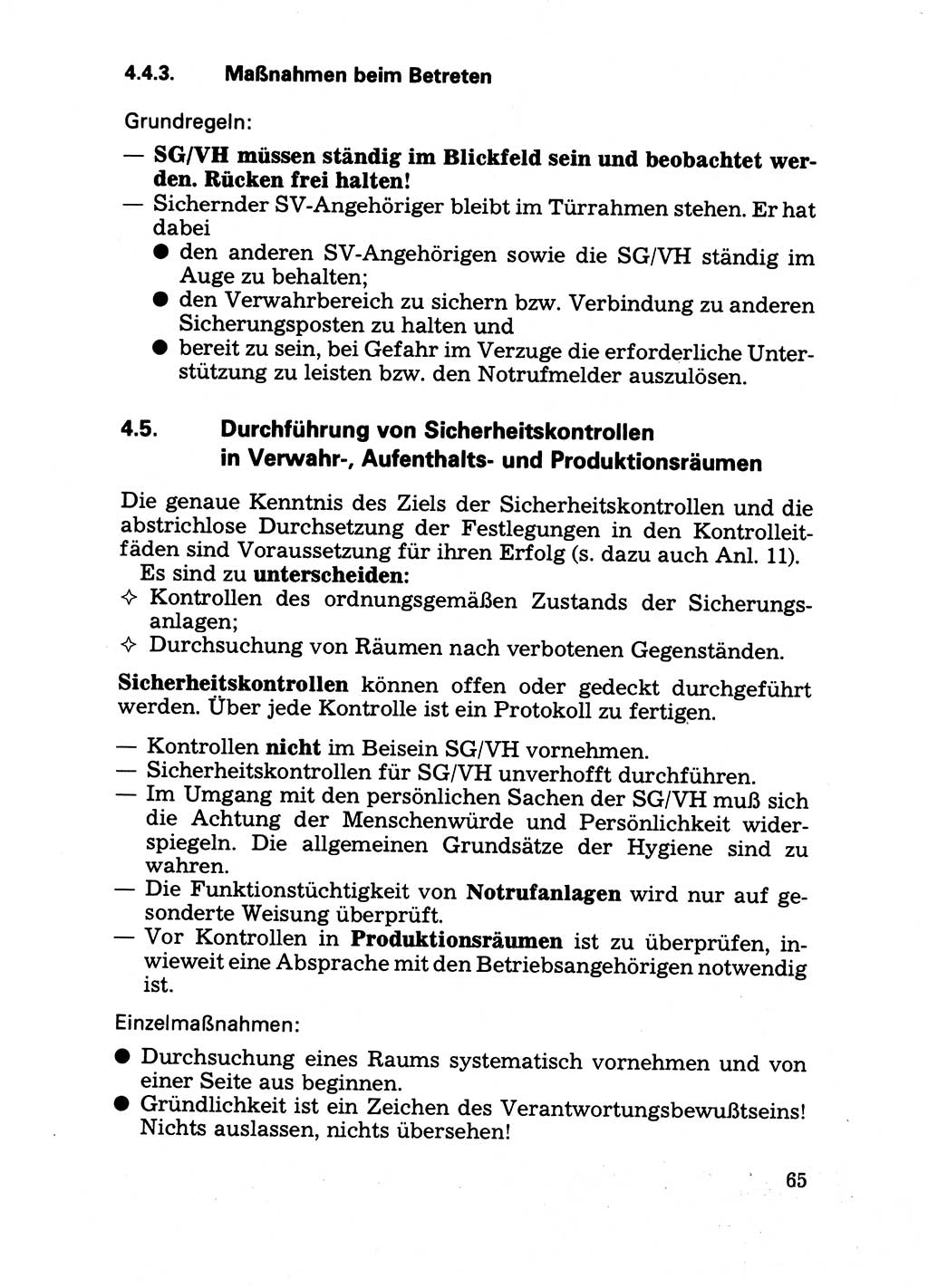 Handbuch für operative Dienste, Abteilung Strafvollzug (SV) [Ministerium des Innern (MdI) Deutsche Demokratische Republik (DDR)] 1981, Seite 65 (Hb. op. D. Abt. SV MdI DDR 1981, S. 65)
