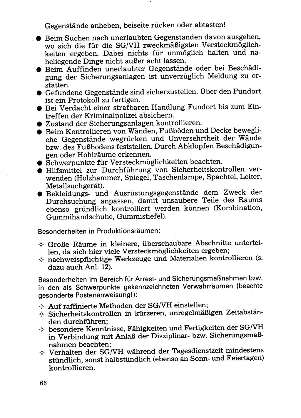 Handbuch für operative Dienste, Abteilung Strafvollzug (SV) [Ministerium des Innern (MdI) Deutsche Demokratische Republik (DDR)] 1981, Seite 66 (Hb. op. D. Abt. SV MdI DDR 1981, S. 66)