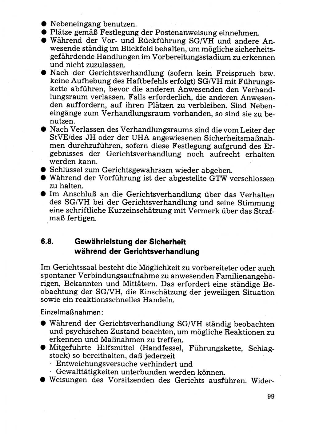 Handbuch für operative Dienste, Abteilung Strafvollzug (SV) [Ministerium des Innern (MdI) Deutsche Demokratische Republik (DDR)] 1981, Seite 99 (Hb. op. D. Abt. SV MdI DDR 1981, S. 99)