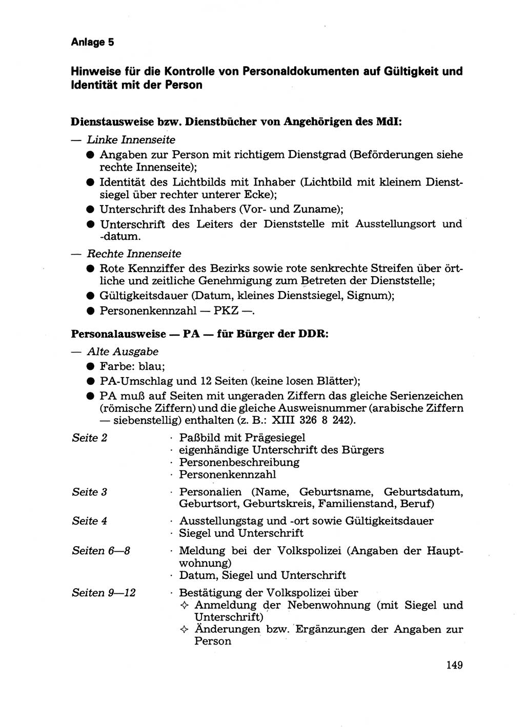 Handbuch für operative Dienste, Abteilung Strafvollzug (SV) [Ministerium des Innern (MdI) Deutsche Demokratische Republik (DDR)] 1981, Seite 149 (Hb. op. D. Abt. SV MdI DDR 1981, S. 149)