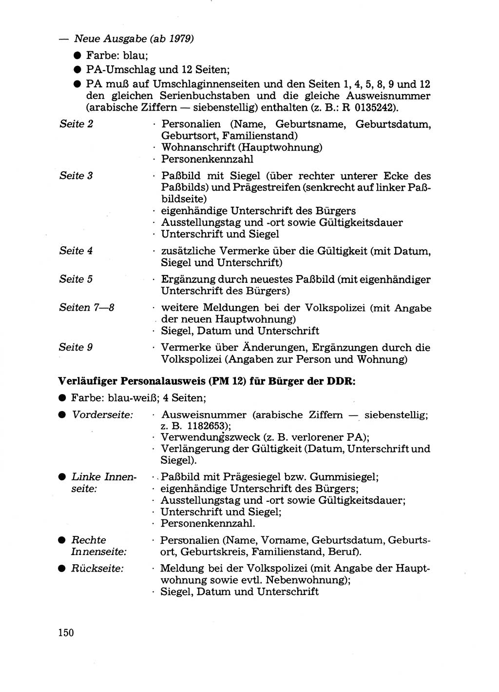 Handbuch für operative Dienste, Abteilung Strafvollzug (SV) [Ministerium des Innern (MdI) Deutsche Demokratische Republik (DDR)] 1981, Seite 150 (Hb. op. D. Abt. SV MdI DDR 1981, S. 150)