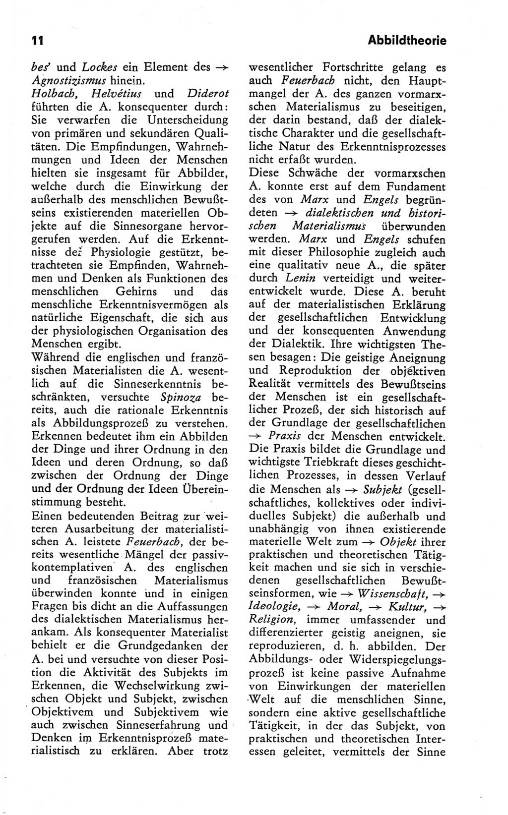 Kleines Wörterbuch der marxistisch-leninistischen Philosophie [Deutsche Demokratische Republik (DDR)] 1981, Seite 11 (Kl. Wb. ML Phil. DDR 1981, S. 11)
