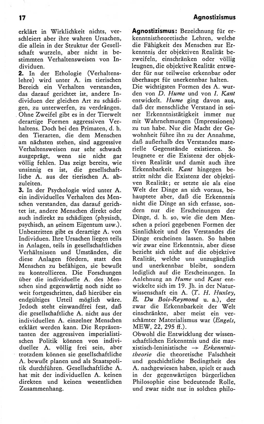 Kleines Wörterbuch der marxistisch-leninistischen Philosophie [Deutsche Demokratische Republik (DDR)] 1981, Seite 17 (Kl. Wb. ML Phil. DDR 1981, S. 17)