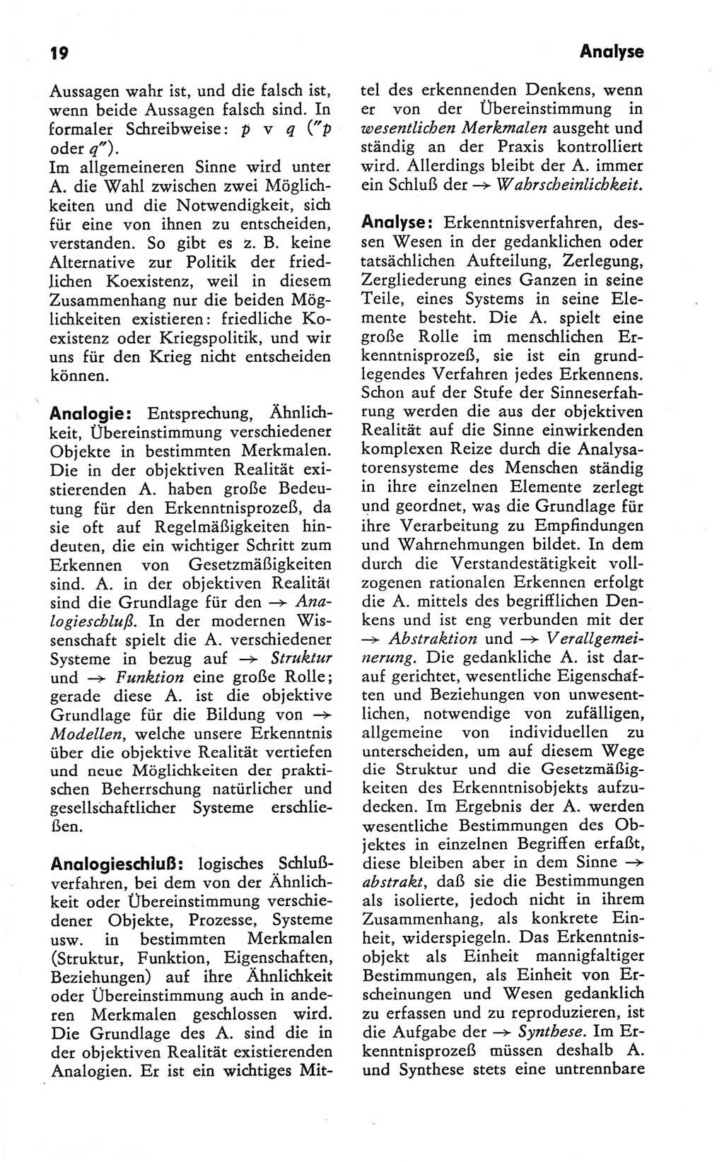 Kleines Wörterbuch der marxistisch-leninistischen Philosophie [Deutsche Demokratische Republik (DDR)] 1981, Seite 19 (Kl. Wb. ML Phil. DDR 1981, S. 19)