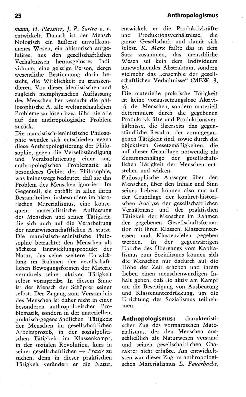 Kleines Wörterbuch der marxistisch-leninistischen Philosophie [Deutsche Demokratische Republik (DDR)] 1981, Seite 25 (Kl. Wb. ML Phil. DDR 1981, S. 25)