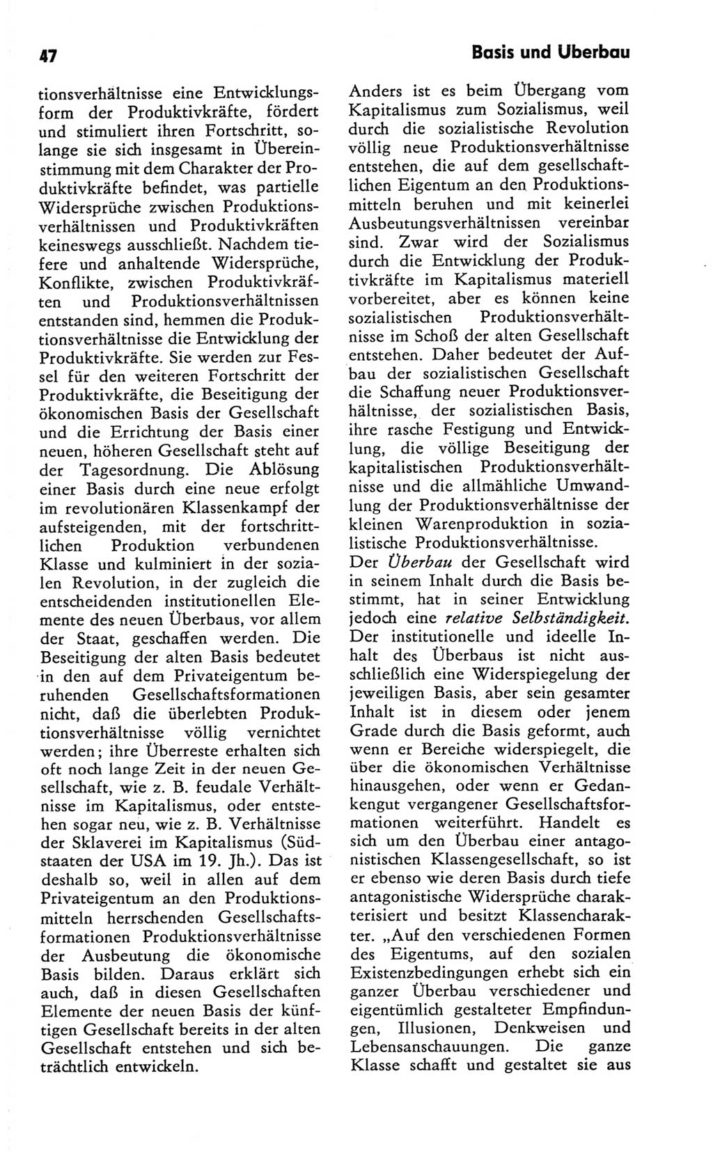 Kleines Wörterbuch der marxistisch-leninistischen Philosophie [Deutsche Demokratische Republik (DDR)] 1981, Seite 47 (Kl. Wb. ML Phil. DDR 1981, S. 47)