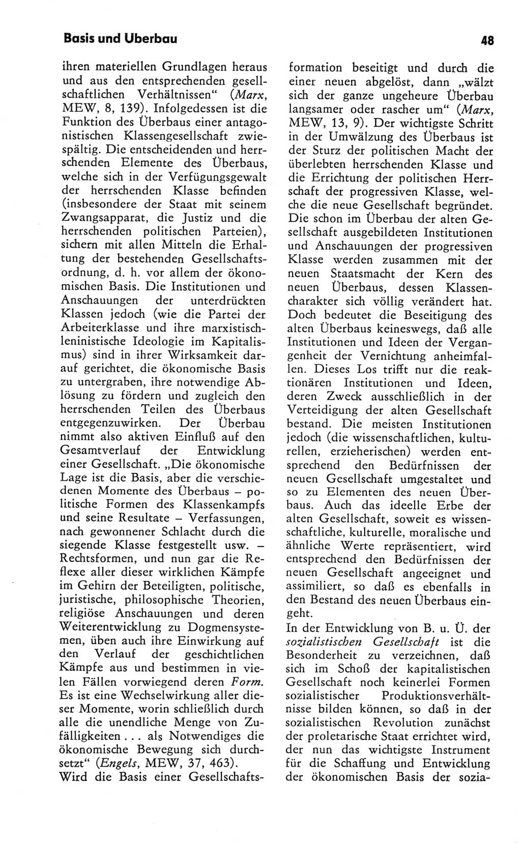 Kleines Wörterbuch der marxistisch-leninistischen Philosophie [Deutsche Demokratische Republik (DDR)] 1981, Seite 48 (Kl. Wb. ML Phil. DDR 1981, S. 48)
