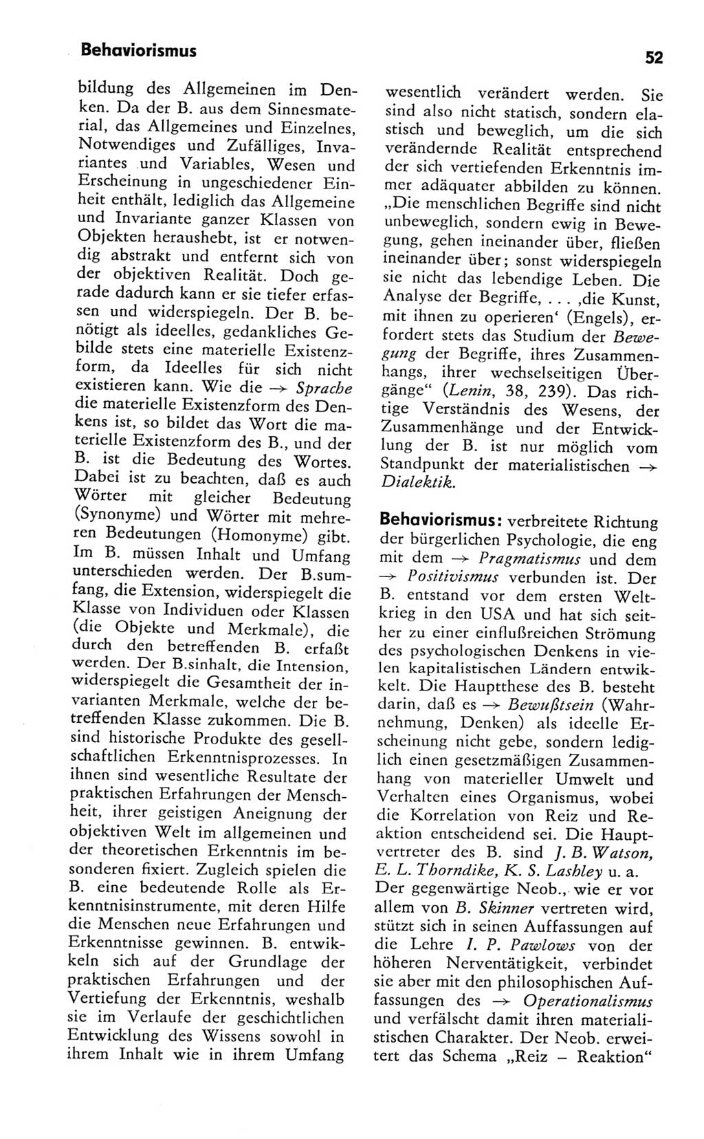 Kleines Wörterbuch der marxistisch-leninistischen Philosophie [Deutsche Demokratische Republik (DDR)] 1981, Seite 52 (Kl. Wb. ML Phil. DDR 1981, S. 52)